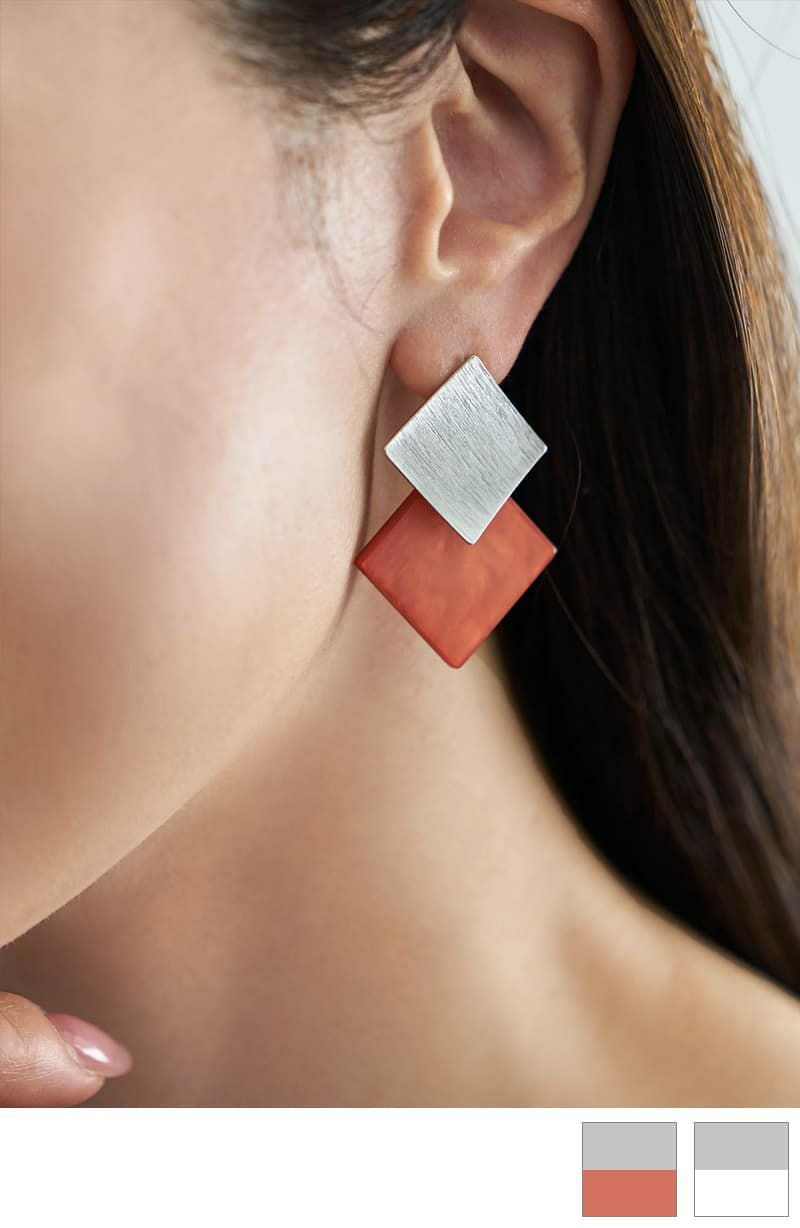 K10ツイストドロップフープピアス | おしゃれな大人レディース