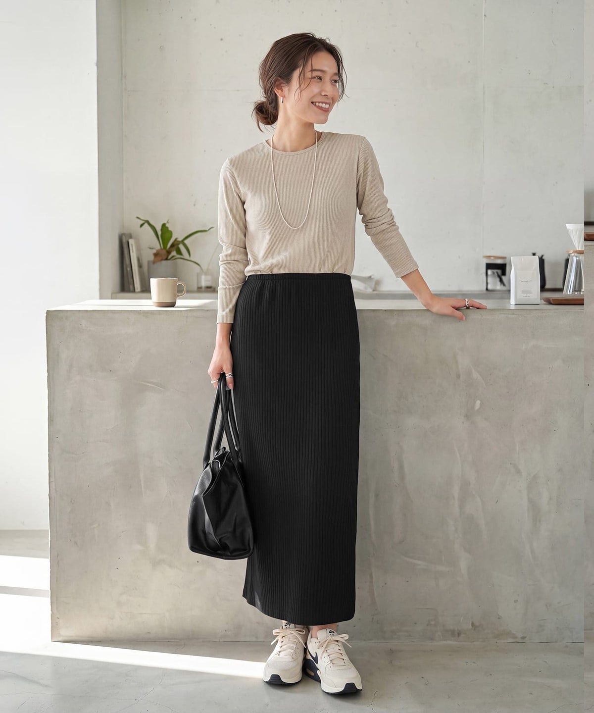 着用イメージ 163cm ブラック
