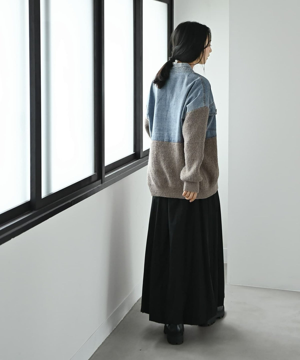 着用イメージ 167cm グレー