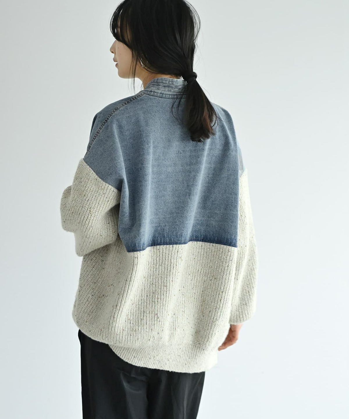 着用イメージ 167cm アイボリー