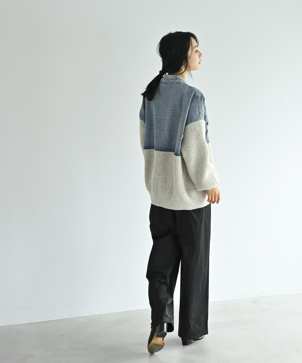 着用イメージ 167cm アイボリー