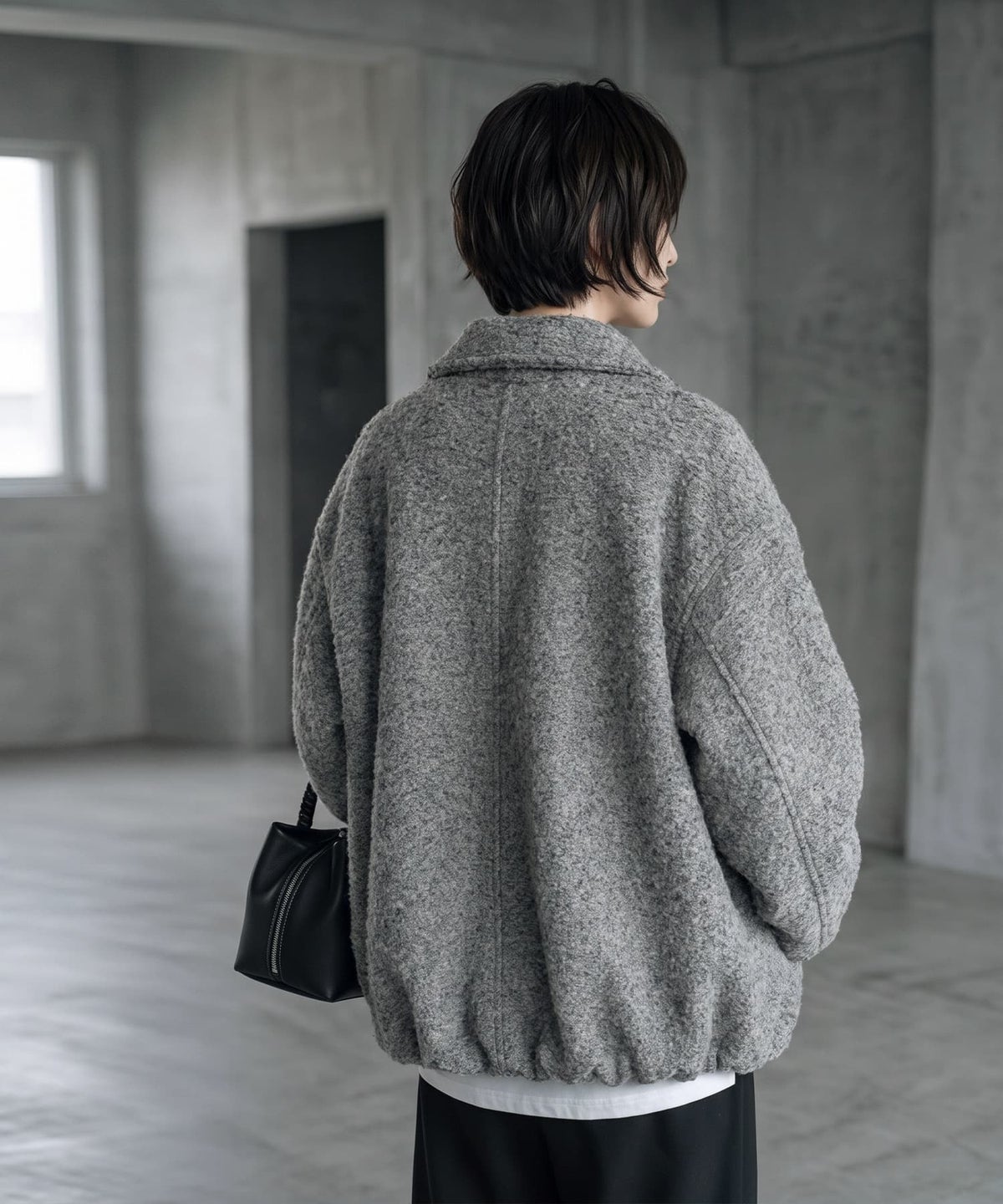 着用イメージ 170cm チャコール