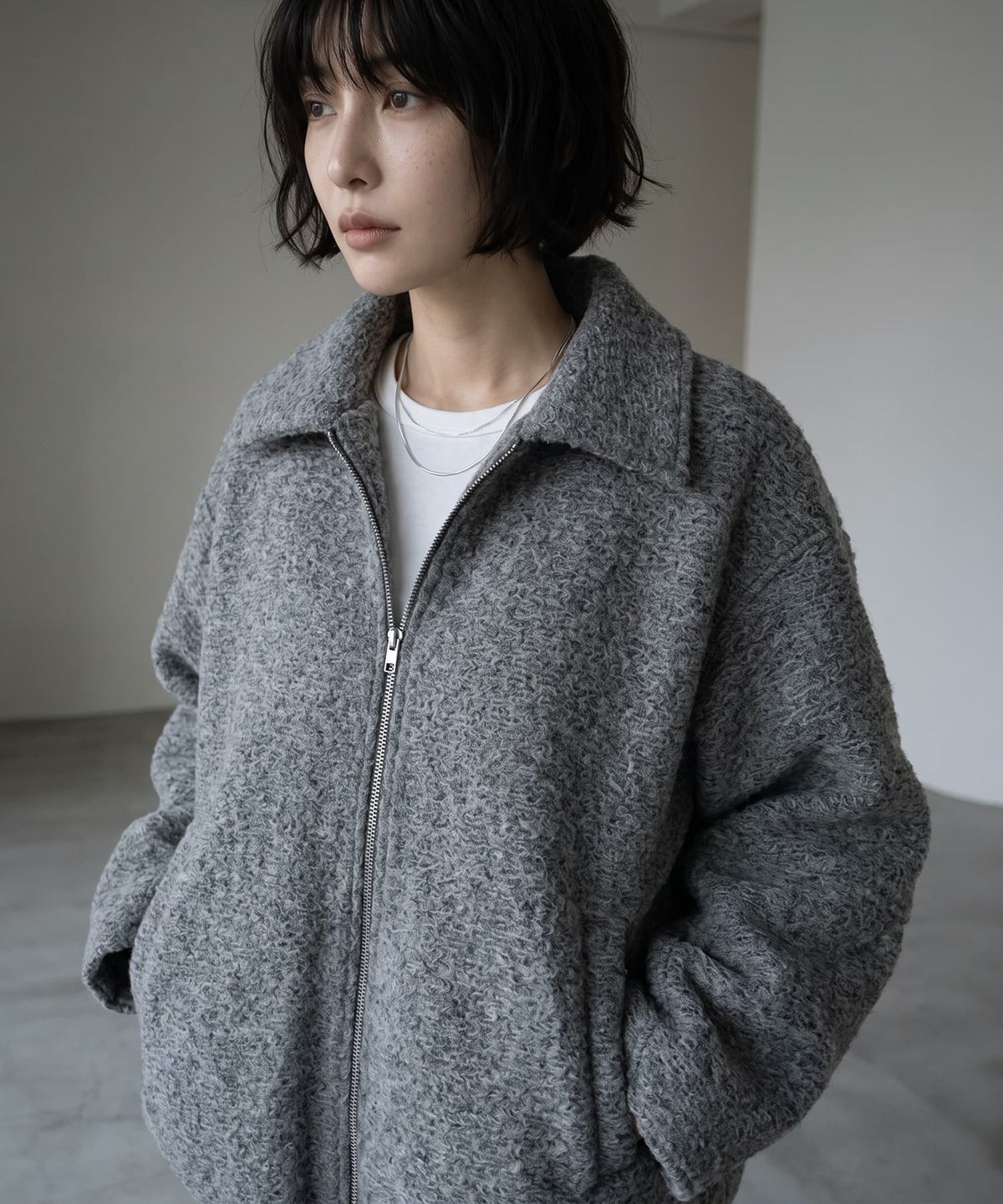 着用イメージ 170cm チャコール