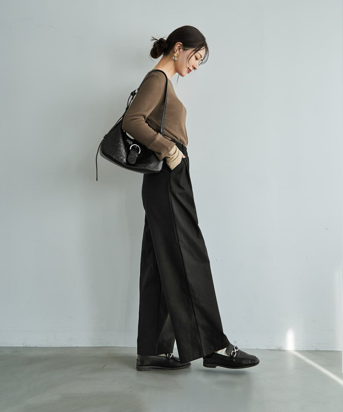 着用イメージ 166cm ブラック Sサイズ