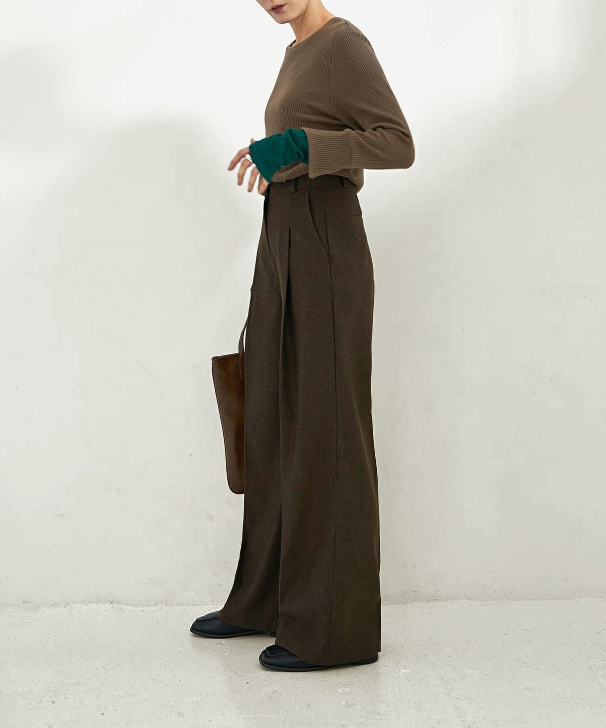 着用イメージ 167cm ダークブラウン Sサイズ