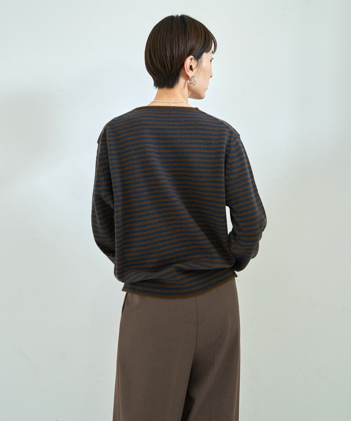 着用イメージ 167cm ブラウンミックス