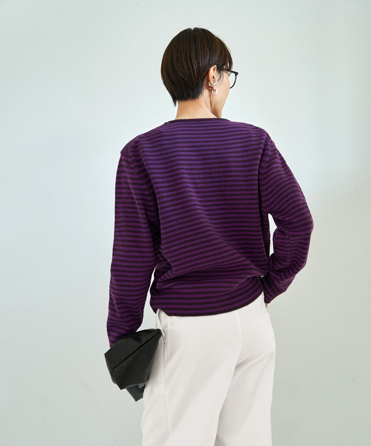 着用イメージ 167cm パープルミックス