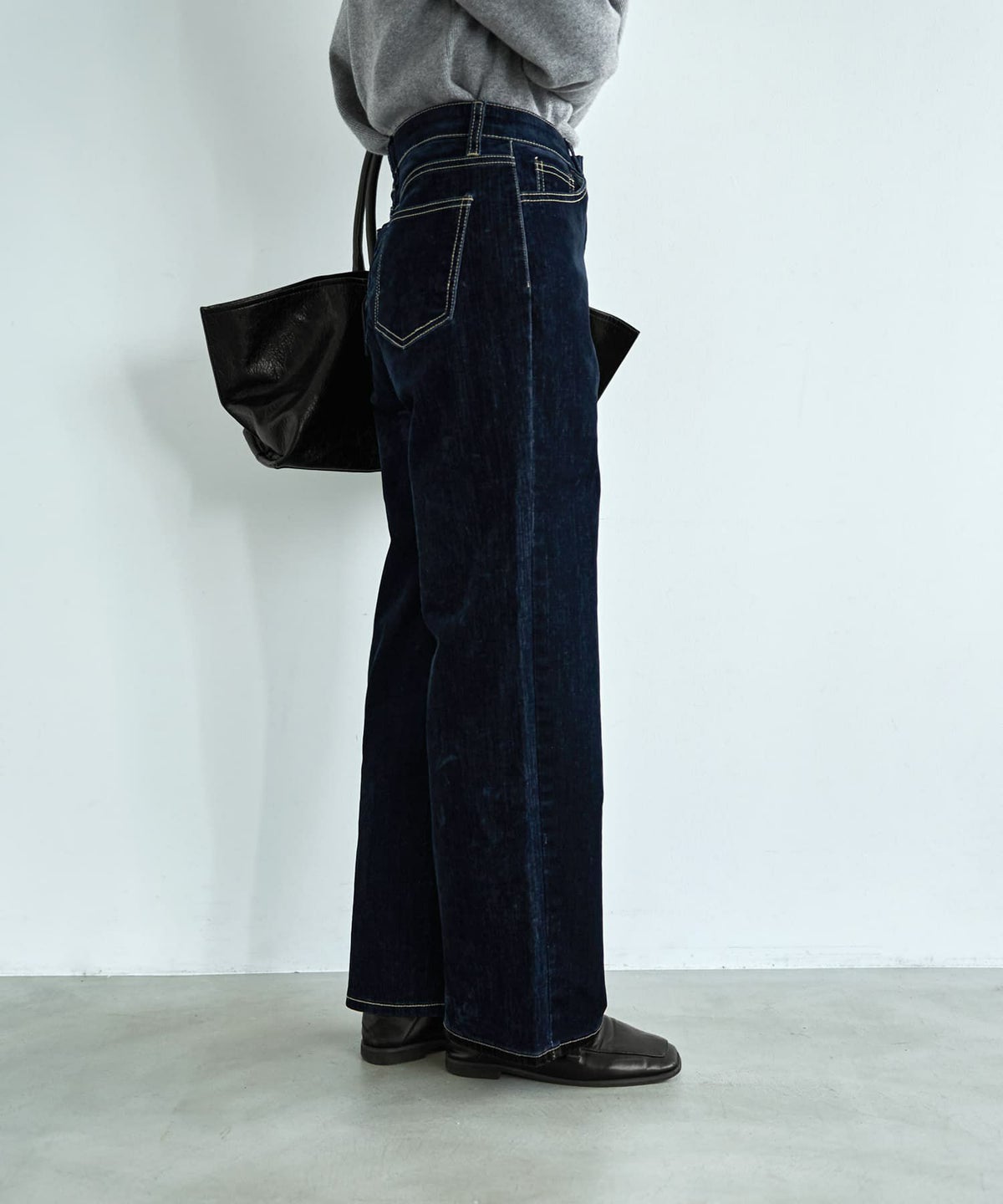 着用イメージ 166cm ネイビー Sサイズ