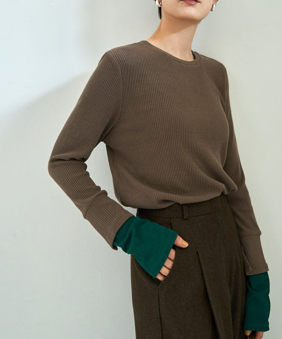 カーキブラウン×グリーン