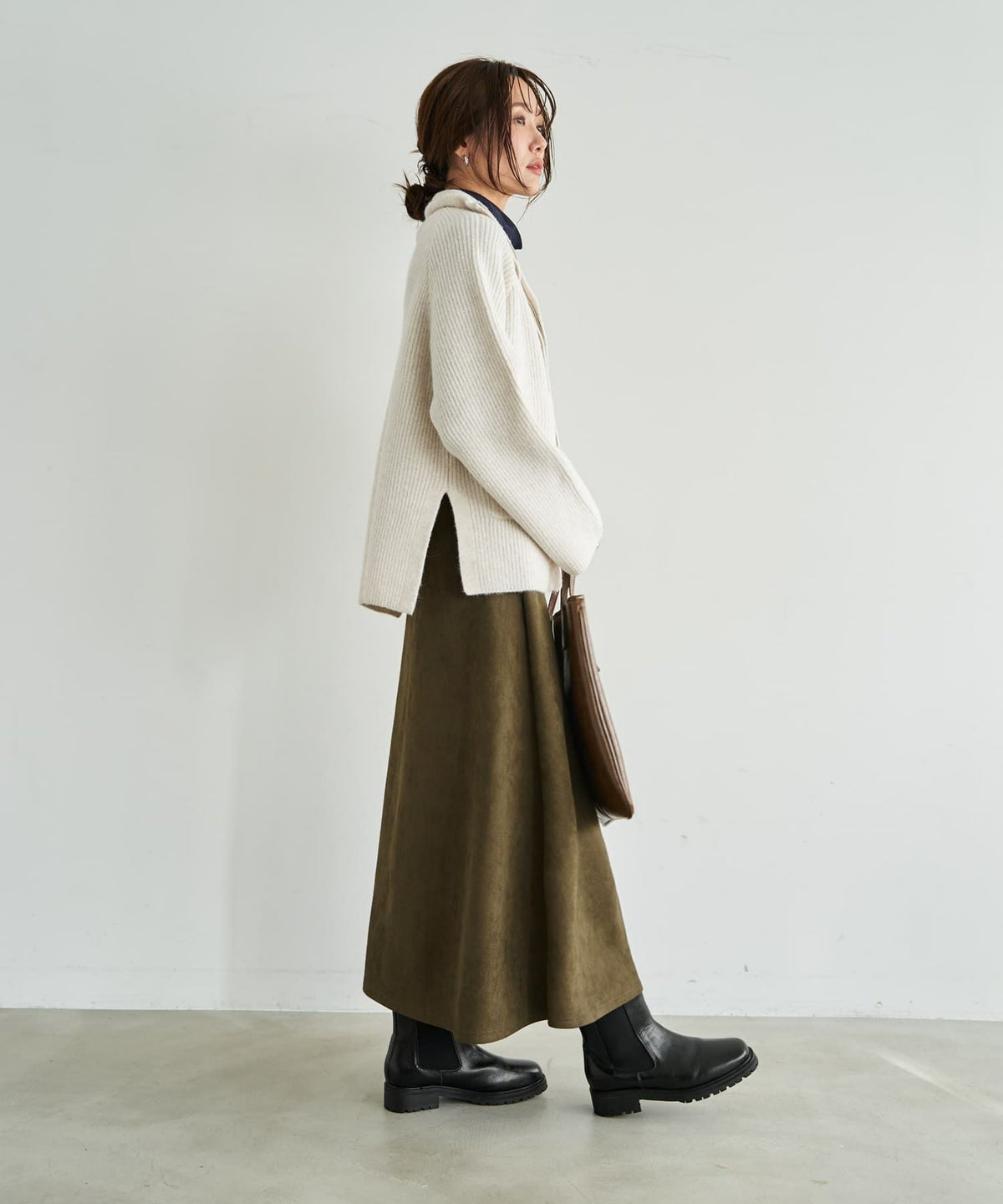 着用イメージ 165cm アイボリー
