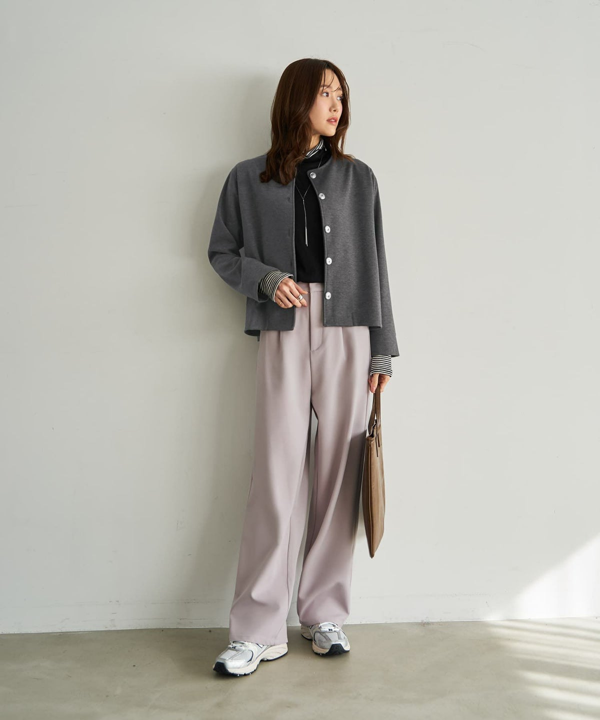 着用イメージ 165cm チャコール