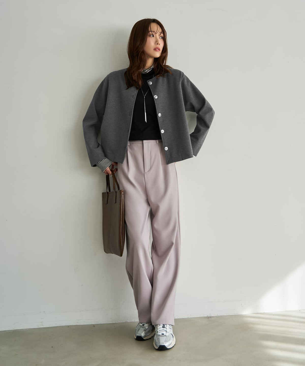 着用イメージ 165cm チャコール