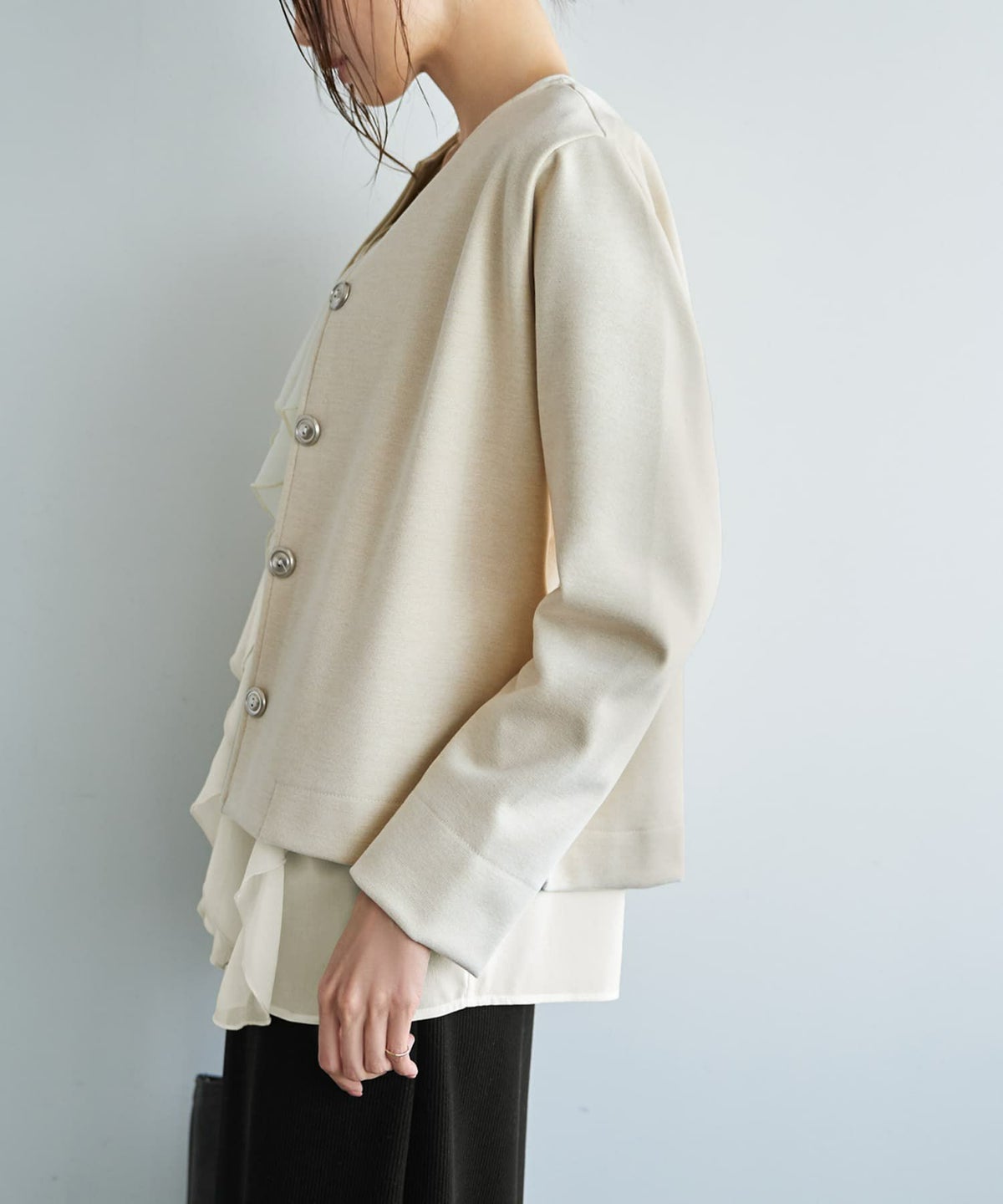 着用イメージ 165cm アイボリー