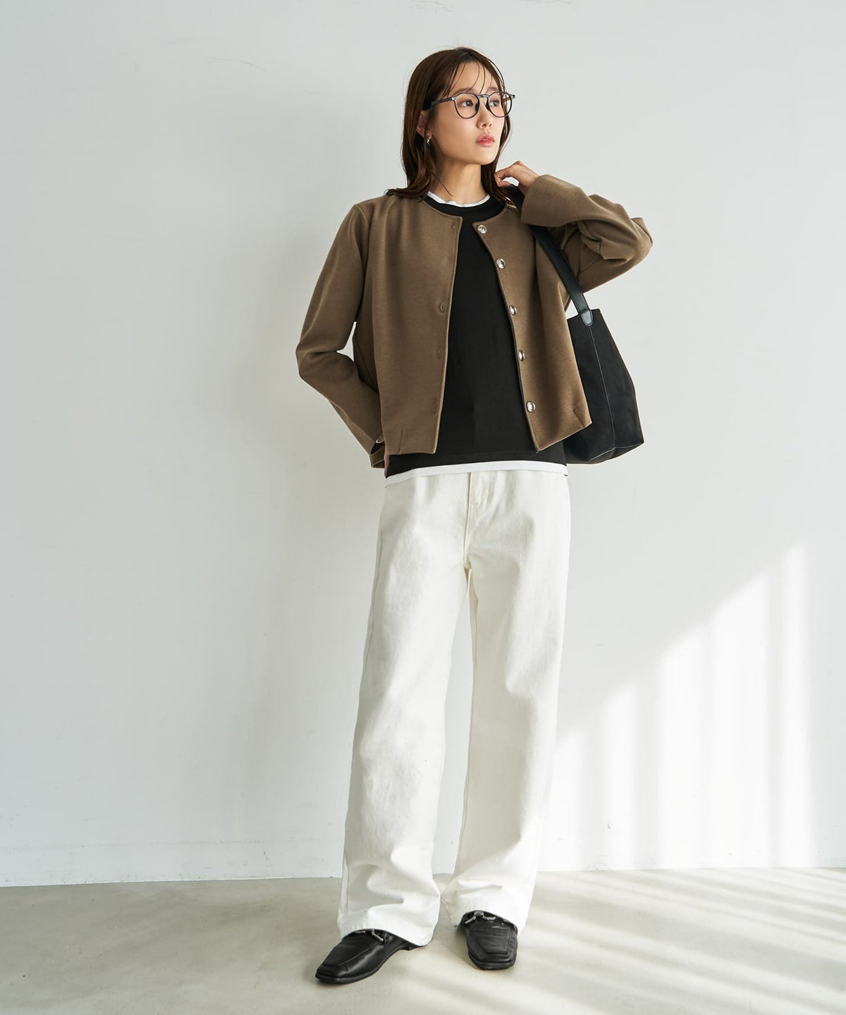 着用イメージ 165cm ブラウン