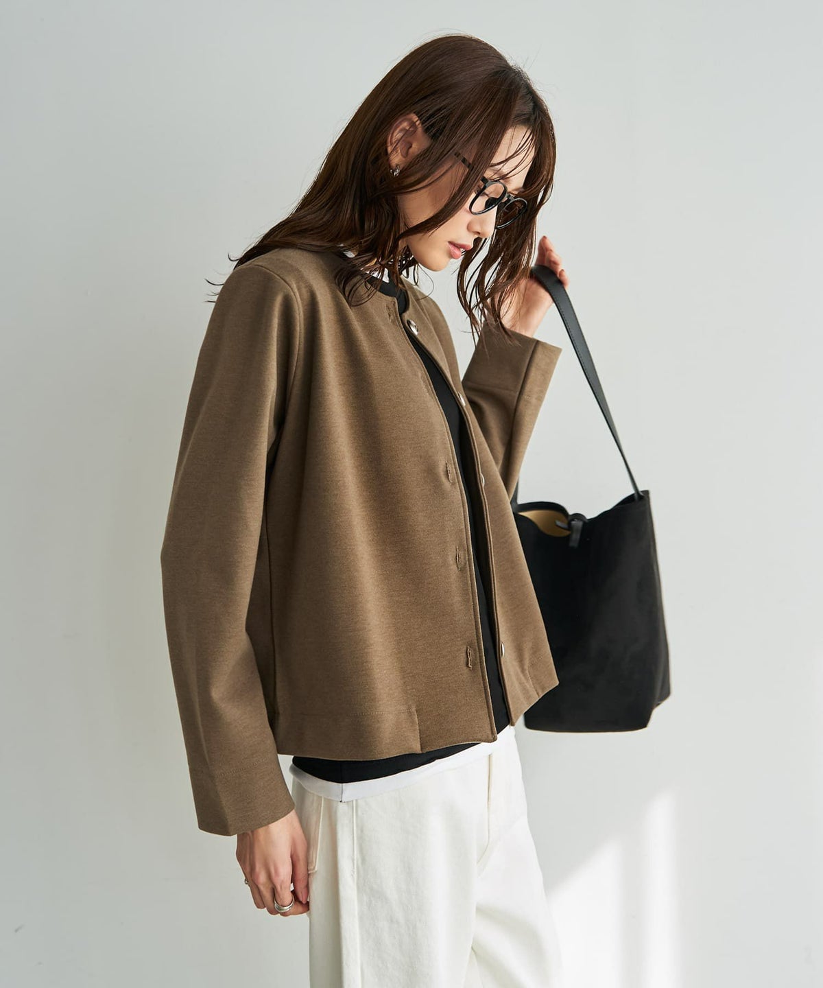 着用イメージ 165cm ブラウン