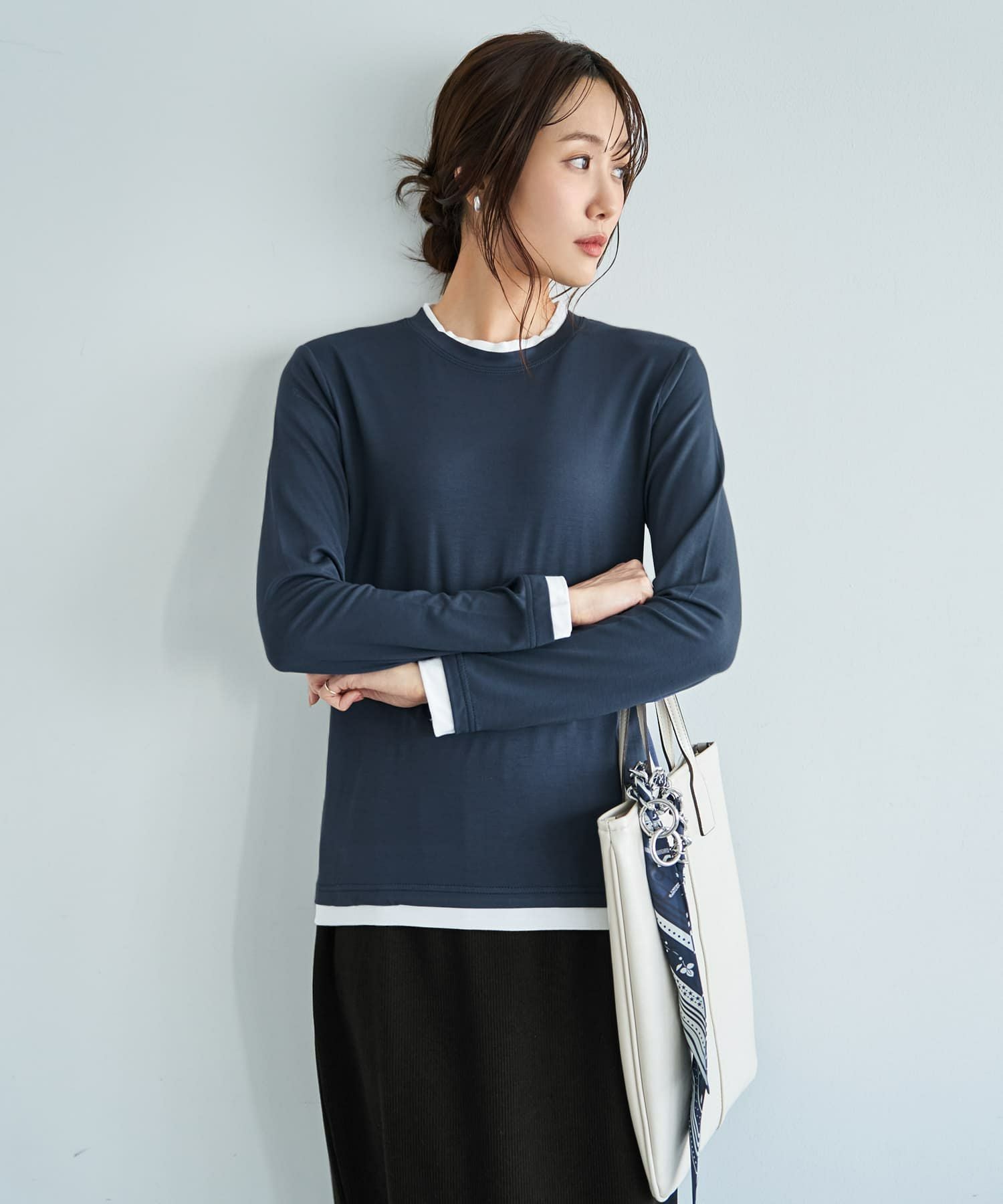 OUTLET】レイヤードカットソートップス | おしゃれな大人レディース
