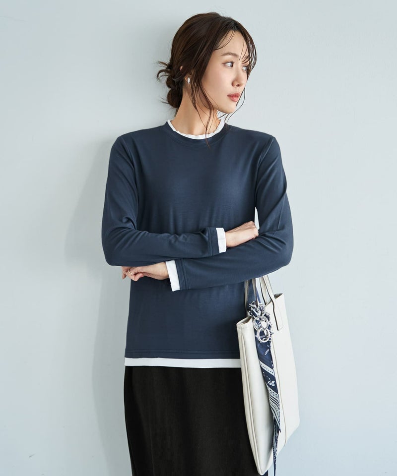 OUTLET】レイヤードカットソートップス | おしゃれな大人レディース 