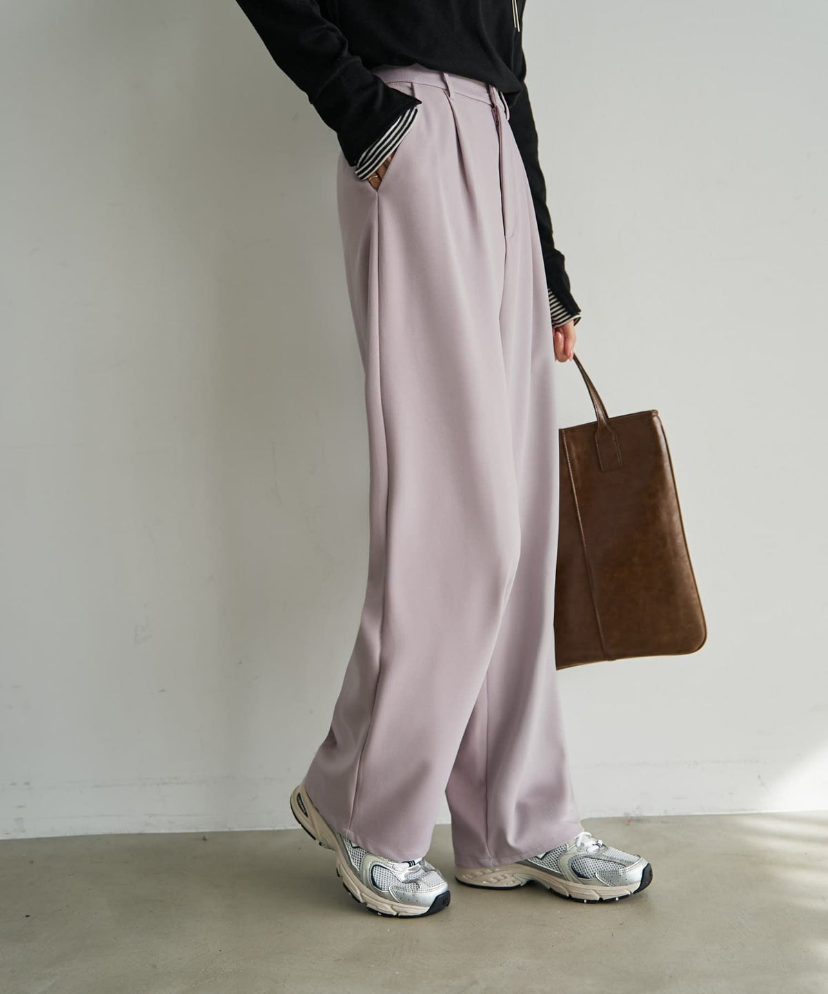 着用イメージ 165cm ラベンダー Sサイズ