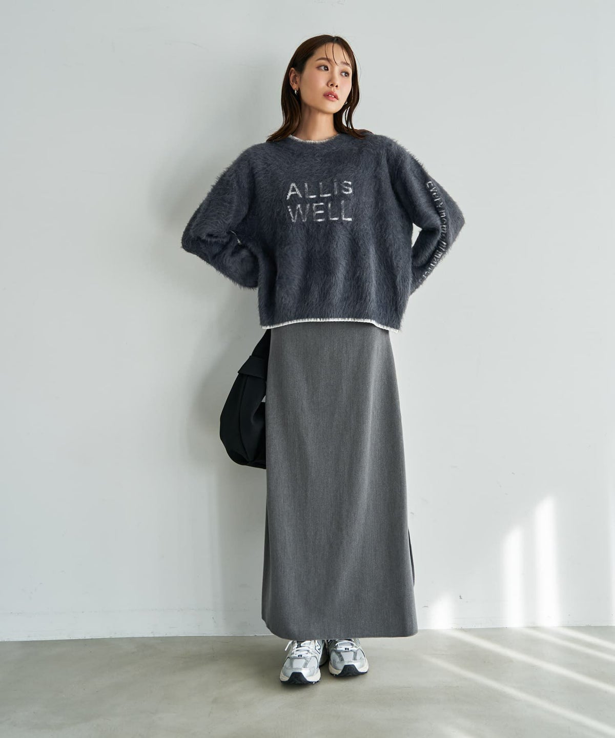 着用イメージ 165cm チャコールグレー