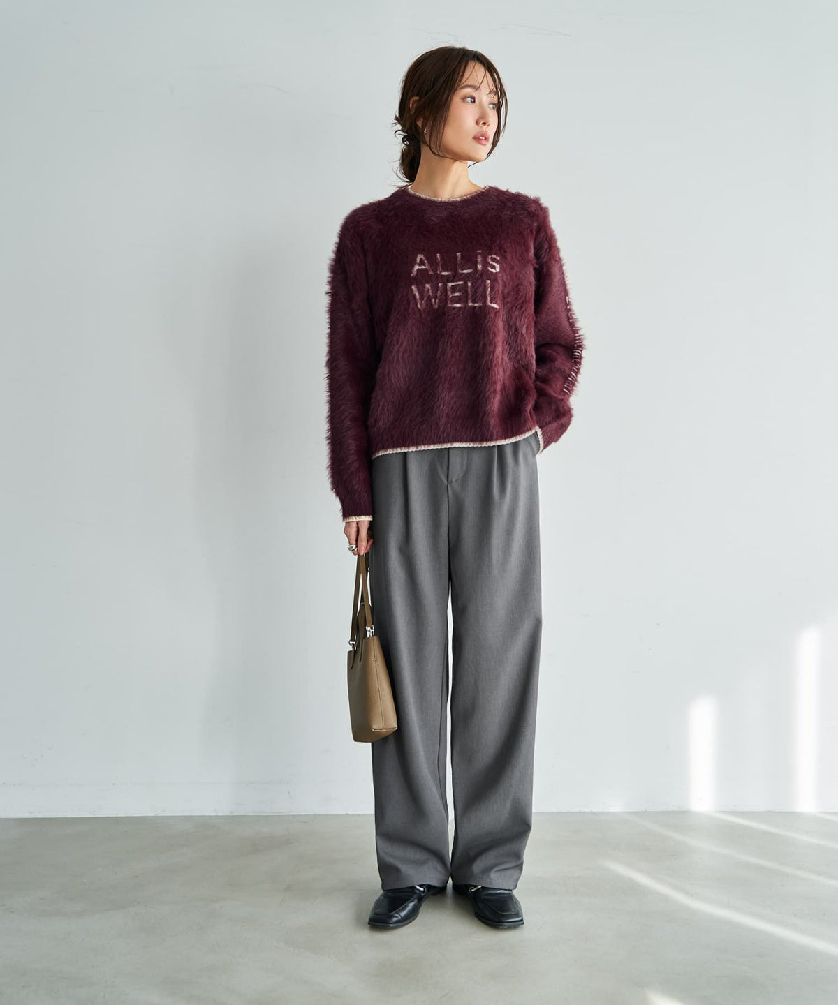 着用イメージ 165cm バーガンディ