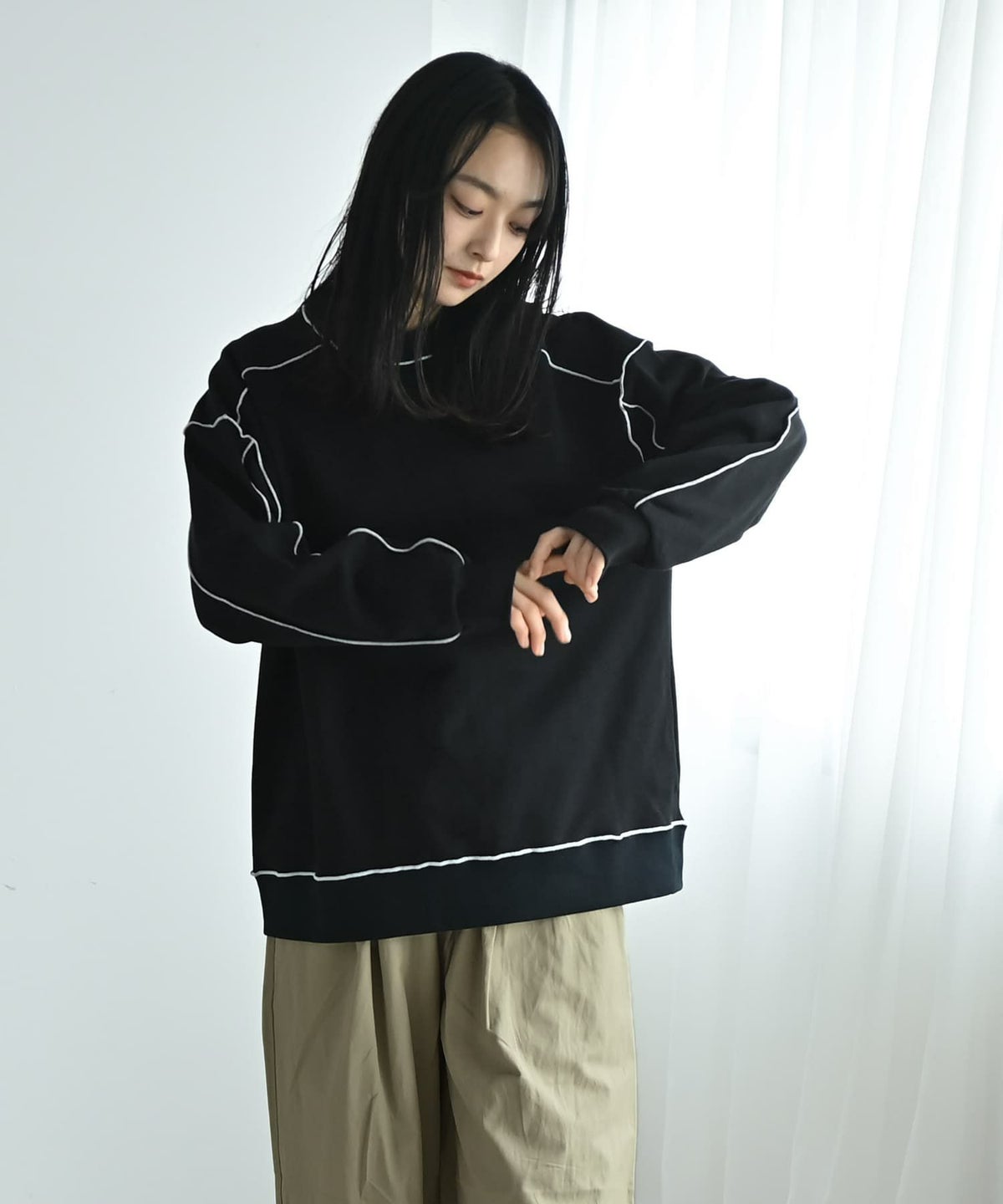 着用イメージ 167cm ブラック