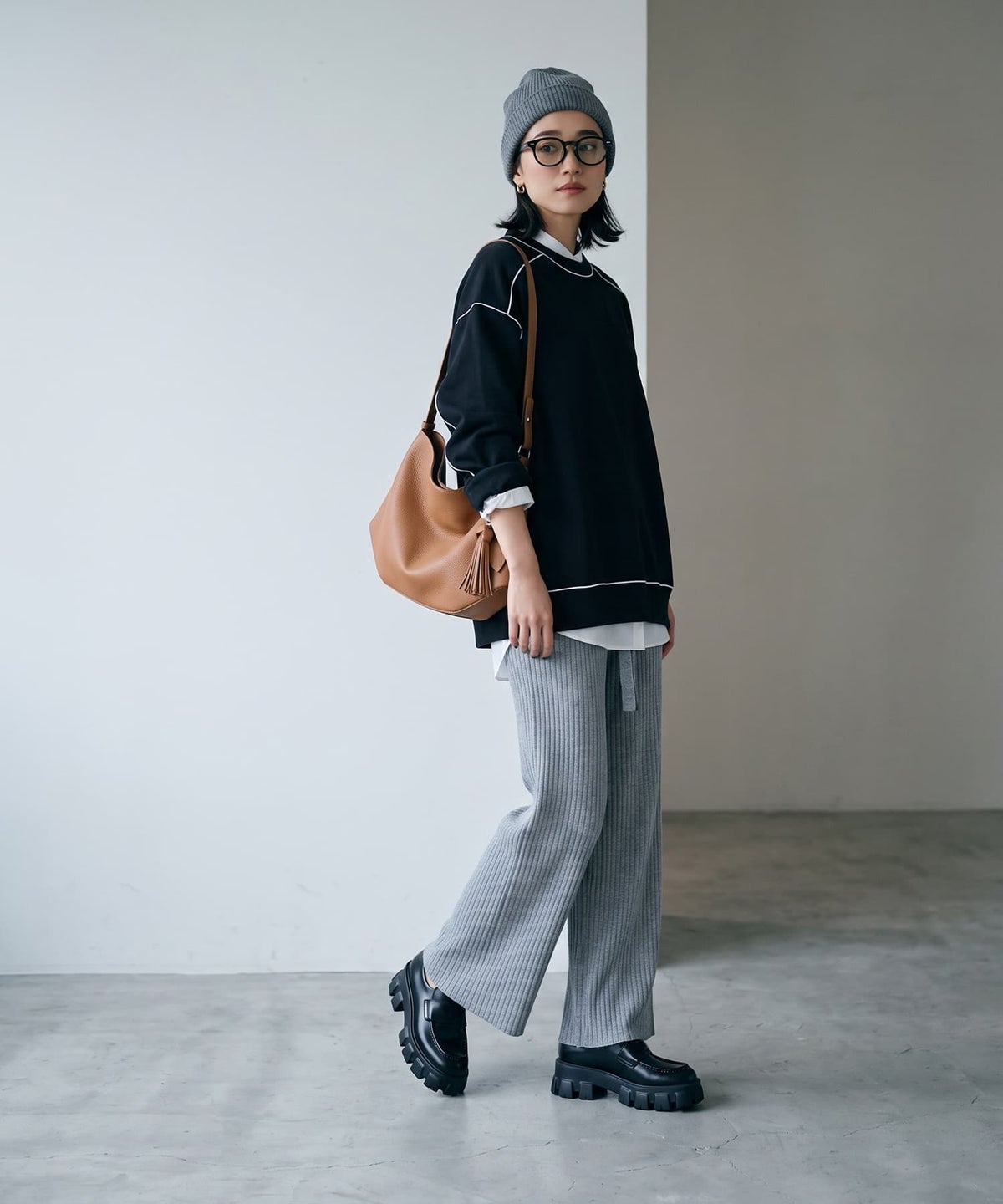 着用イメージ 170cm ブラック