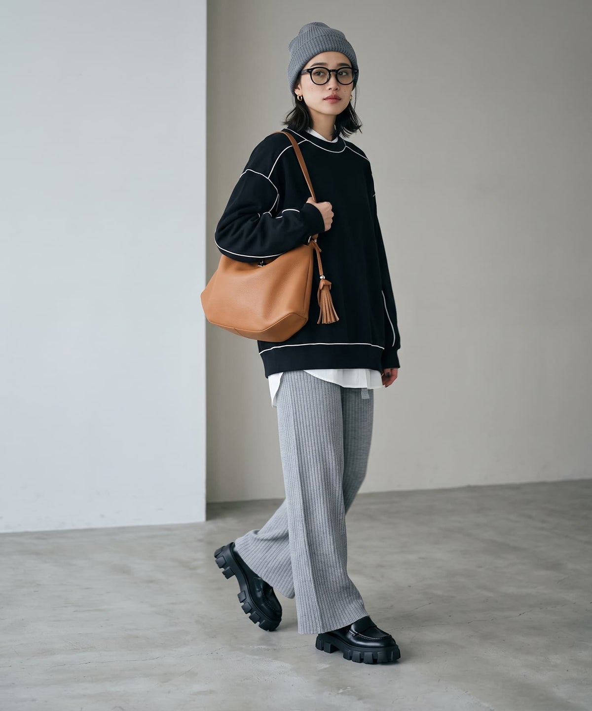 着用イメージ 170cm ブラック