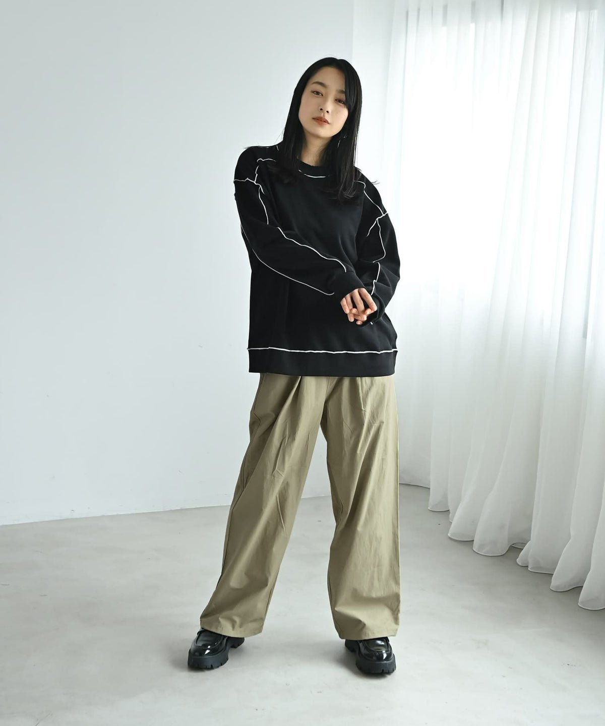 着用イメージ 167cm ブラック