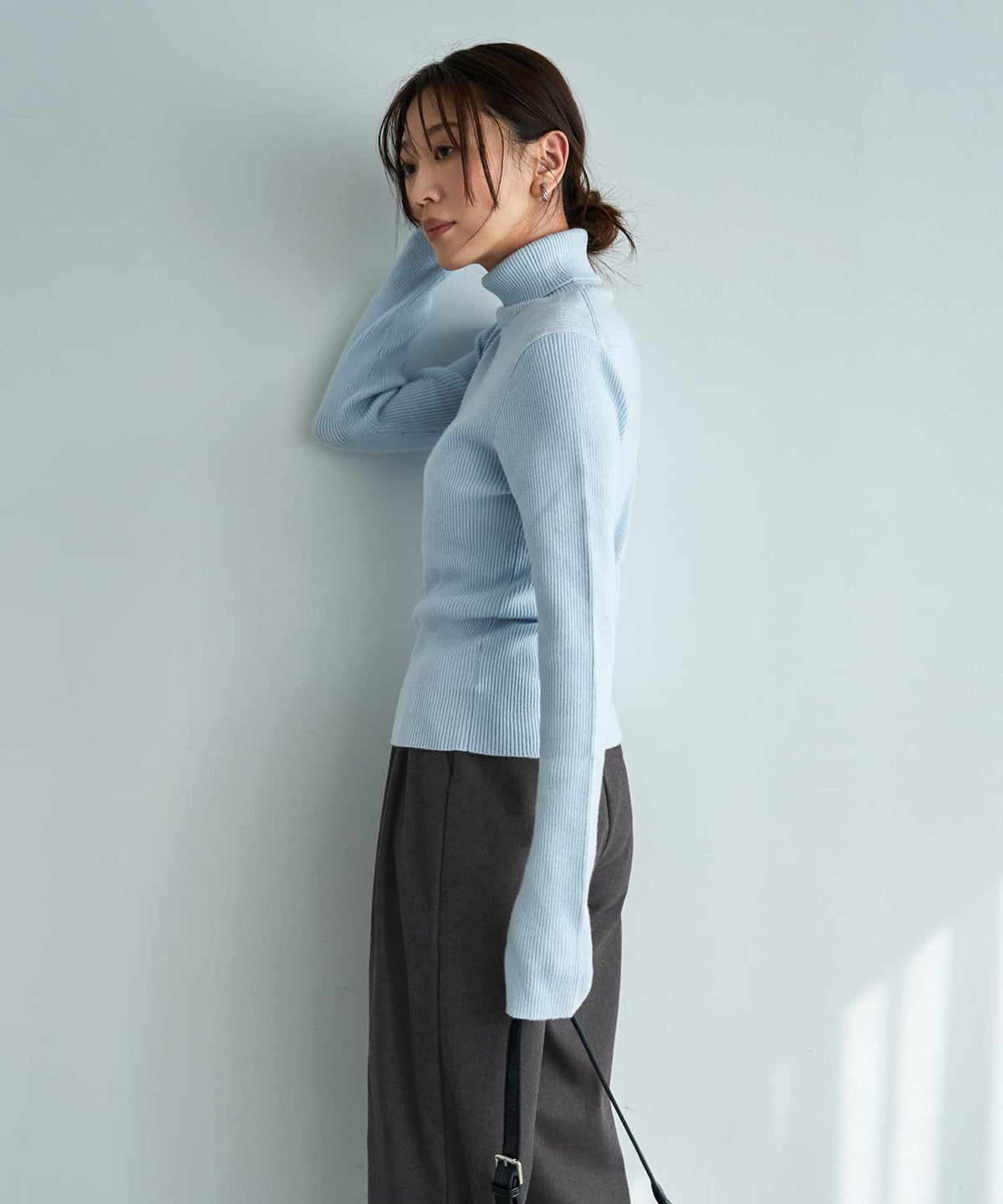 着用イメージ 166cm ライトブルー