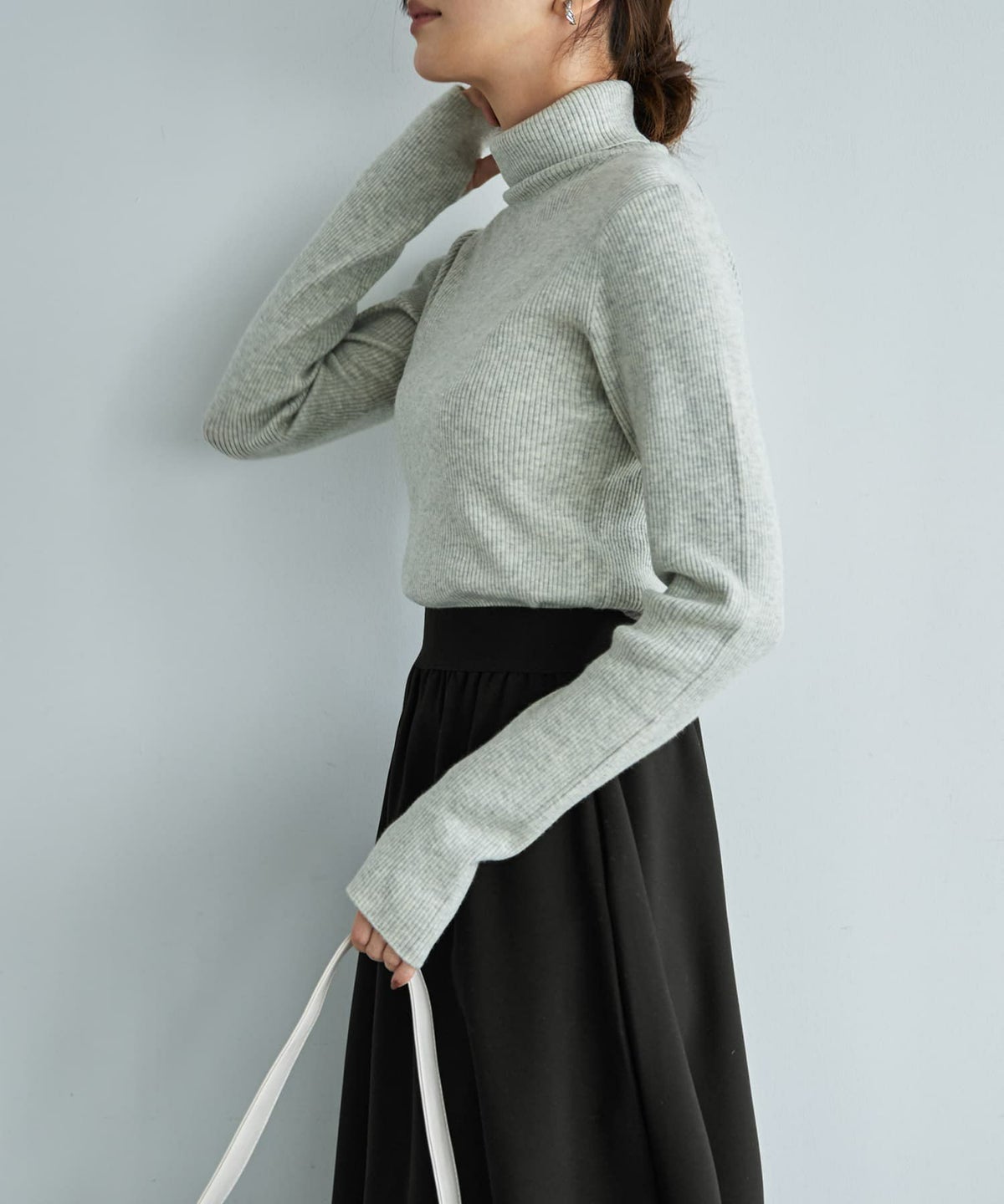 着用イメージ 166cm ライトグレー