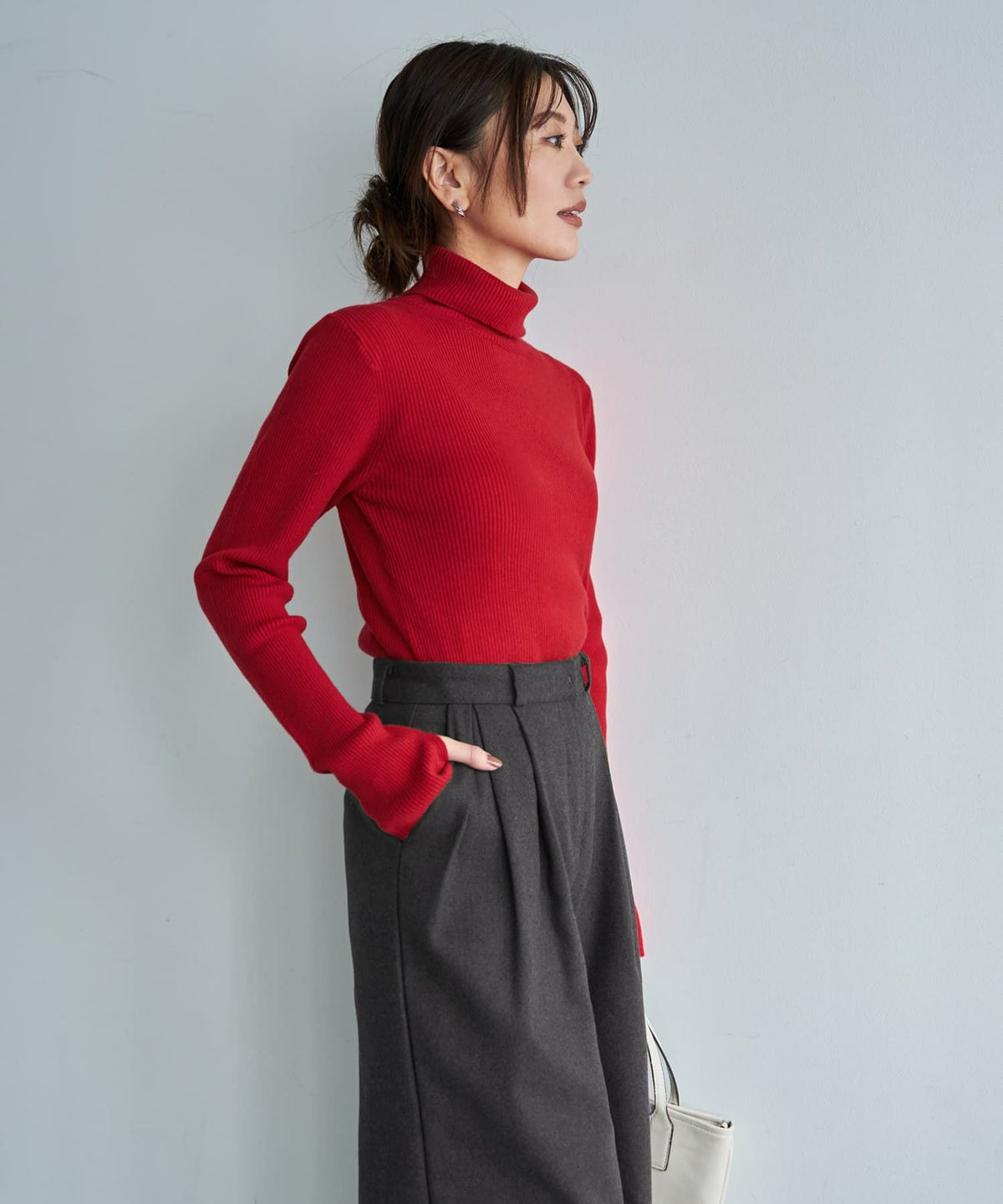 着用イメージ 166cm レッド