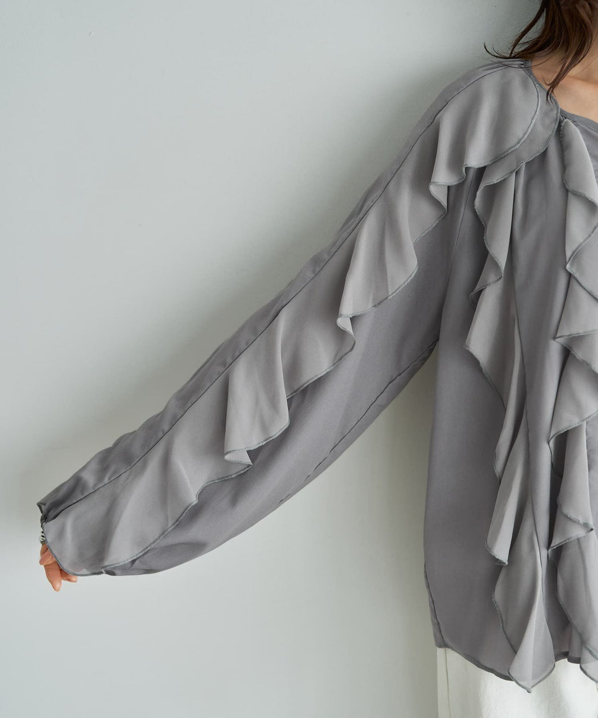 着用イメージ 165cm ライトグレー