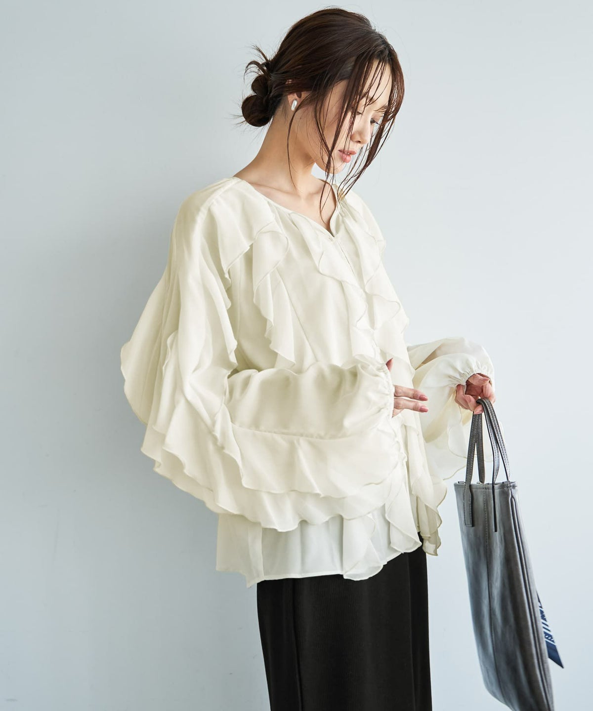 着用イメージ 165cm アイボリー