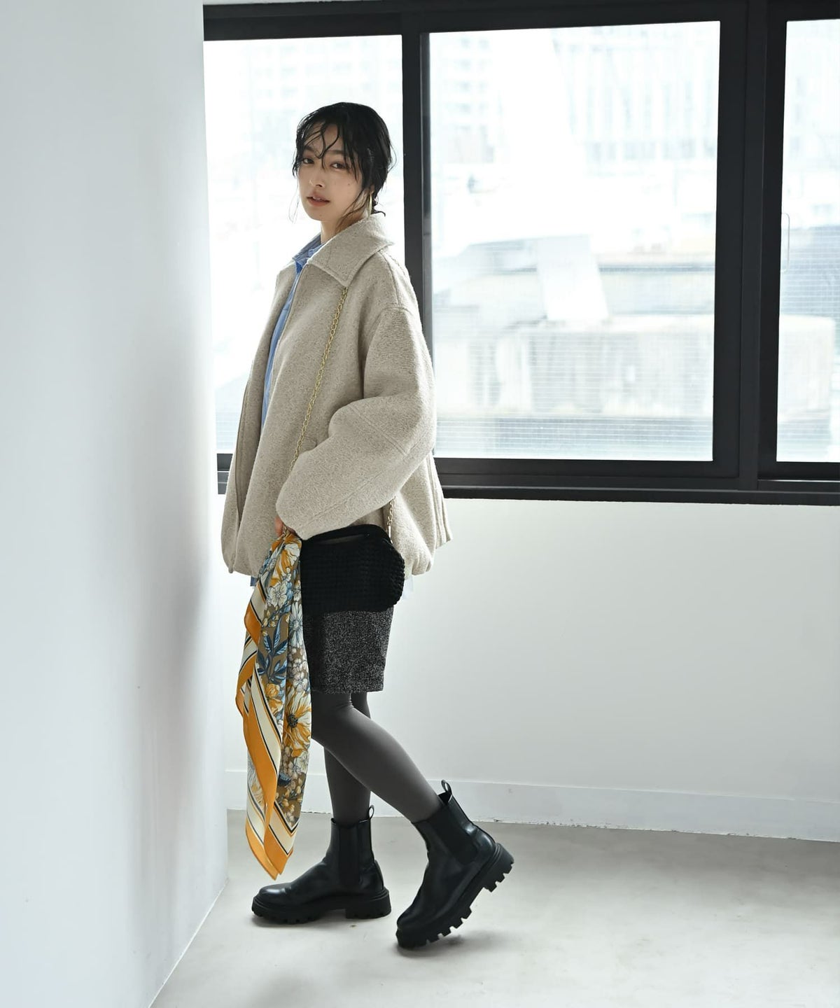 着用イメージ 167cm ブラック