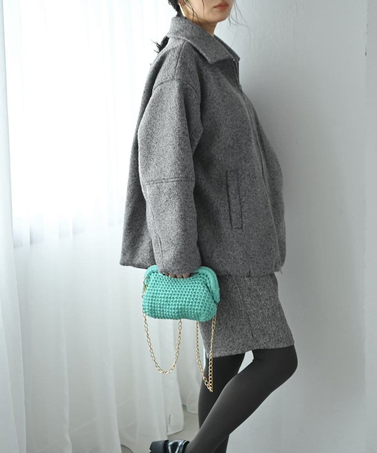 着用イメージ 167cm グリーン