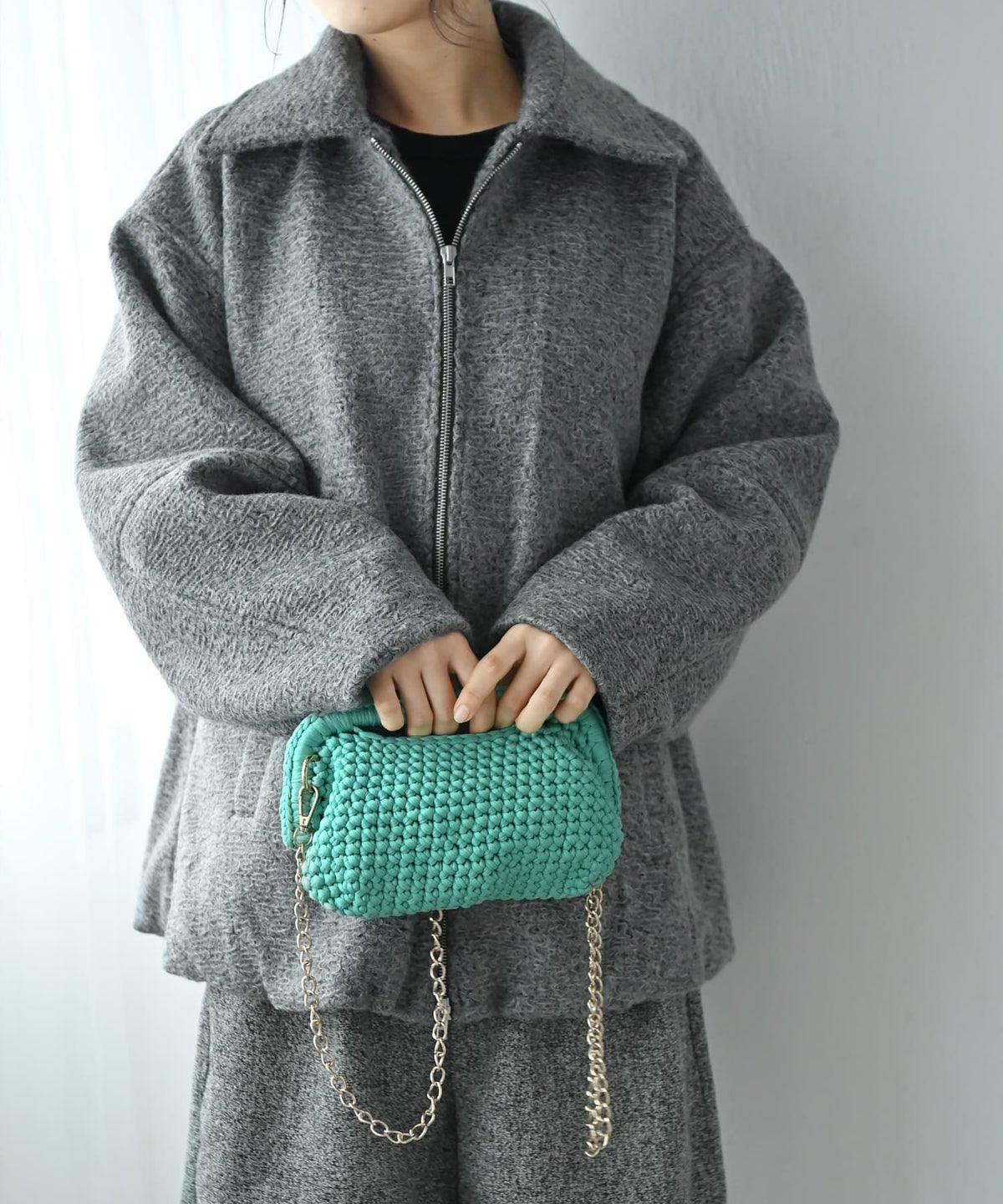 着用イメージ 167cm グリーン