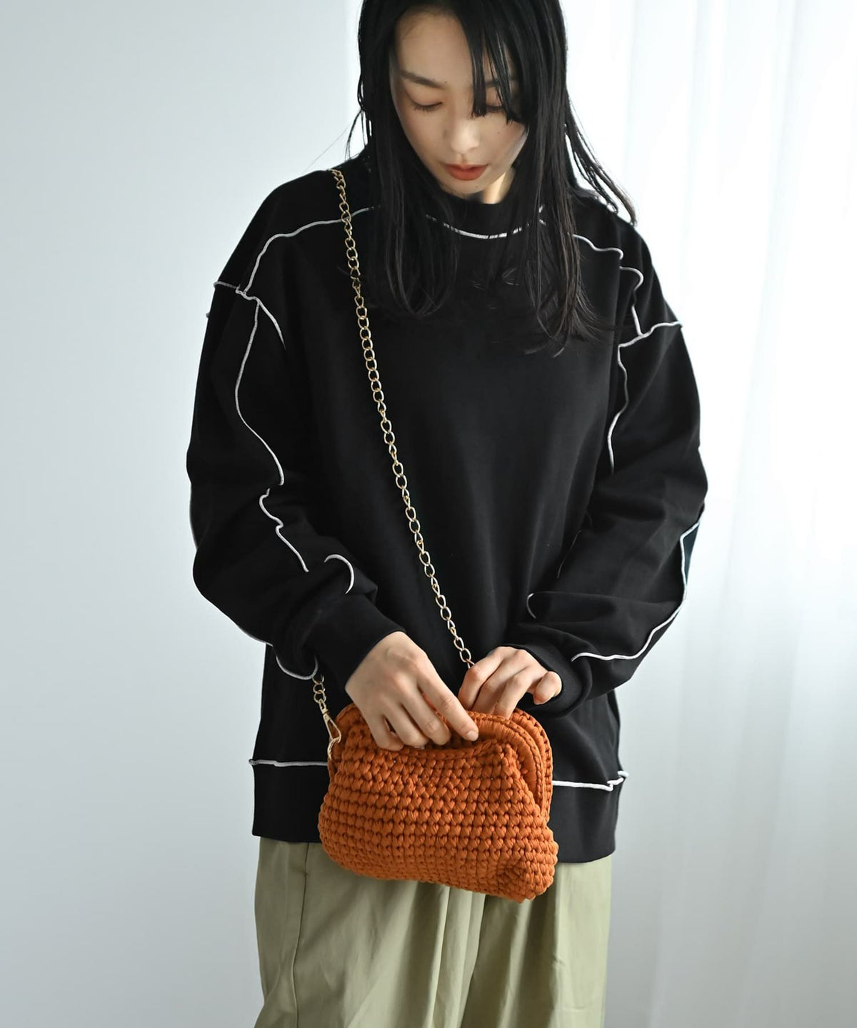 着用イメージ 167cm ブラウン