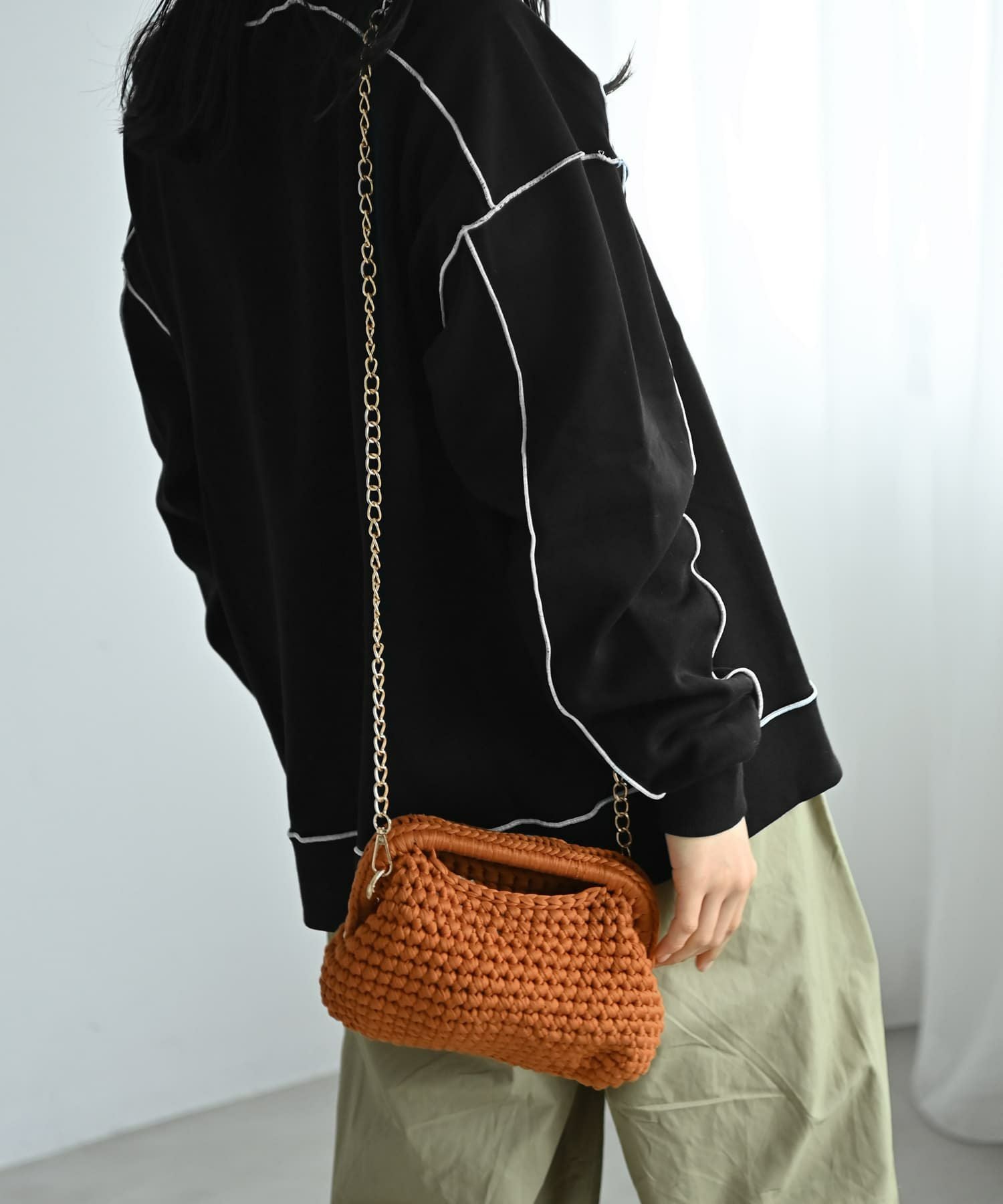 BLK001】かぎ編みクラッチバッグ | おしゃれな大人レディース