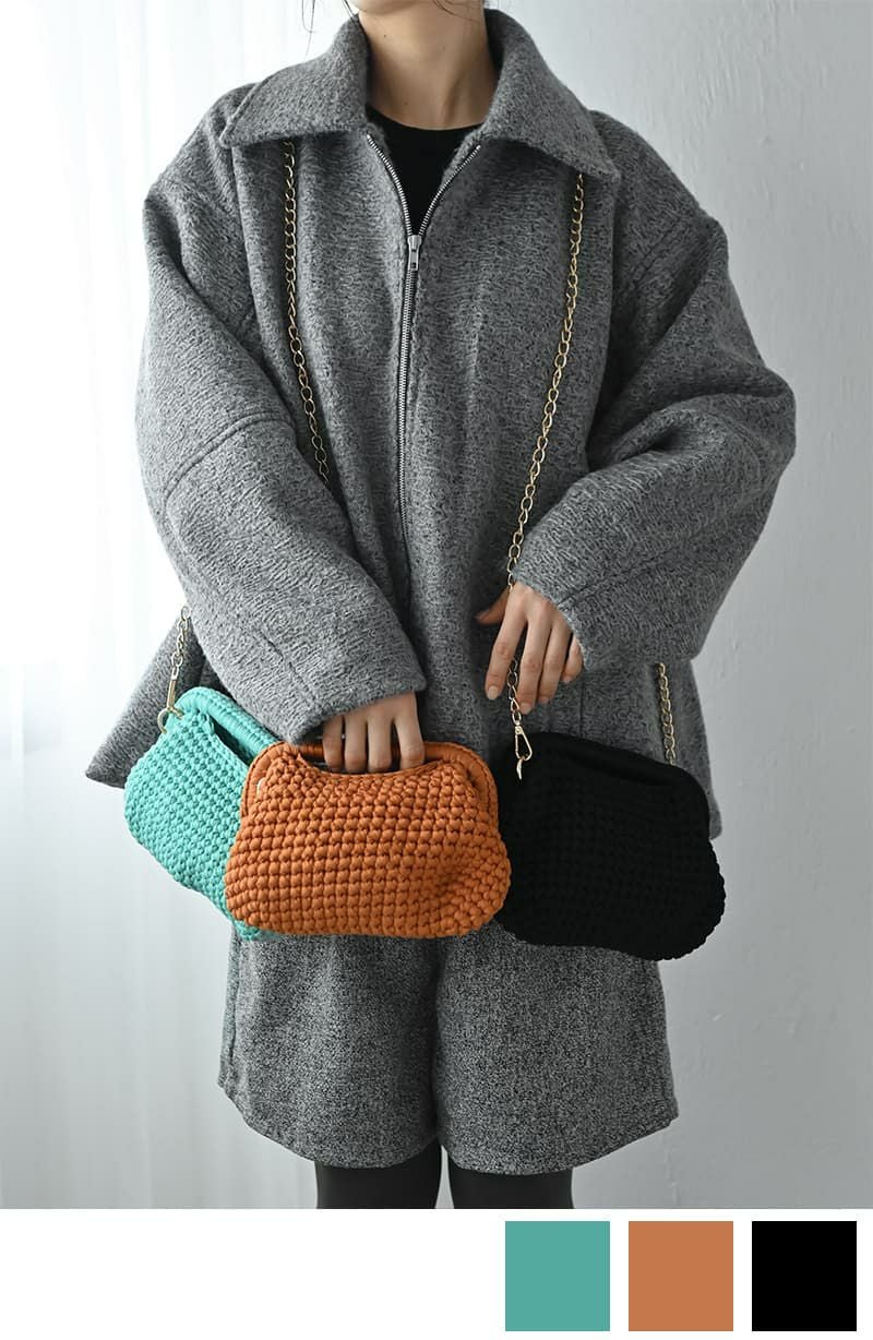 BLK001】かぎ編みクラッチバッグ | おしゃれな大人レディース