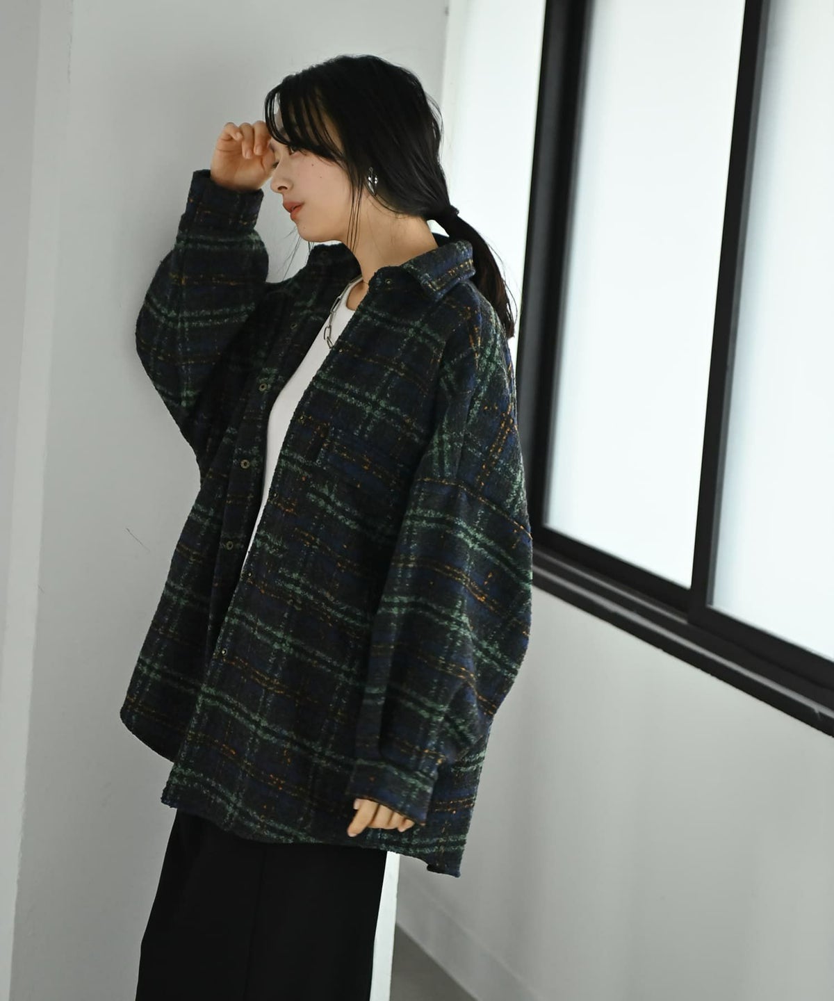 着用イメージ 167cm グリーン