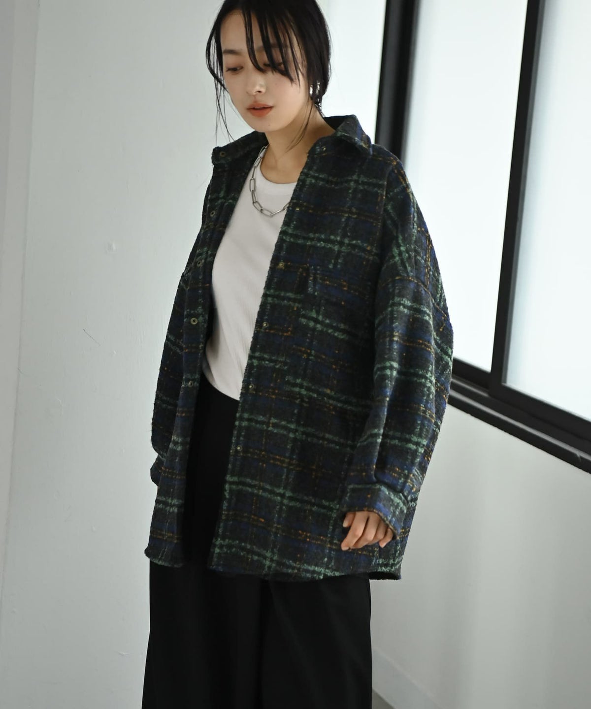 着用イメージ 167cm グリーン