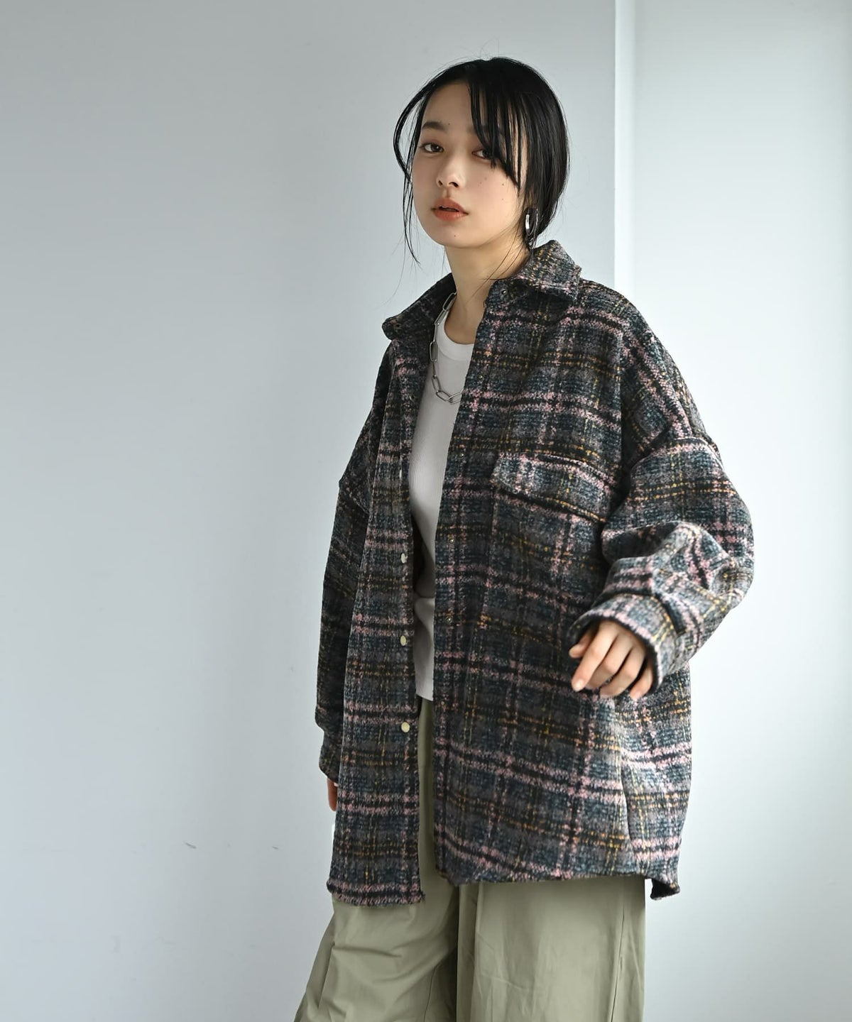 着用イメージ 167cm ピンク