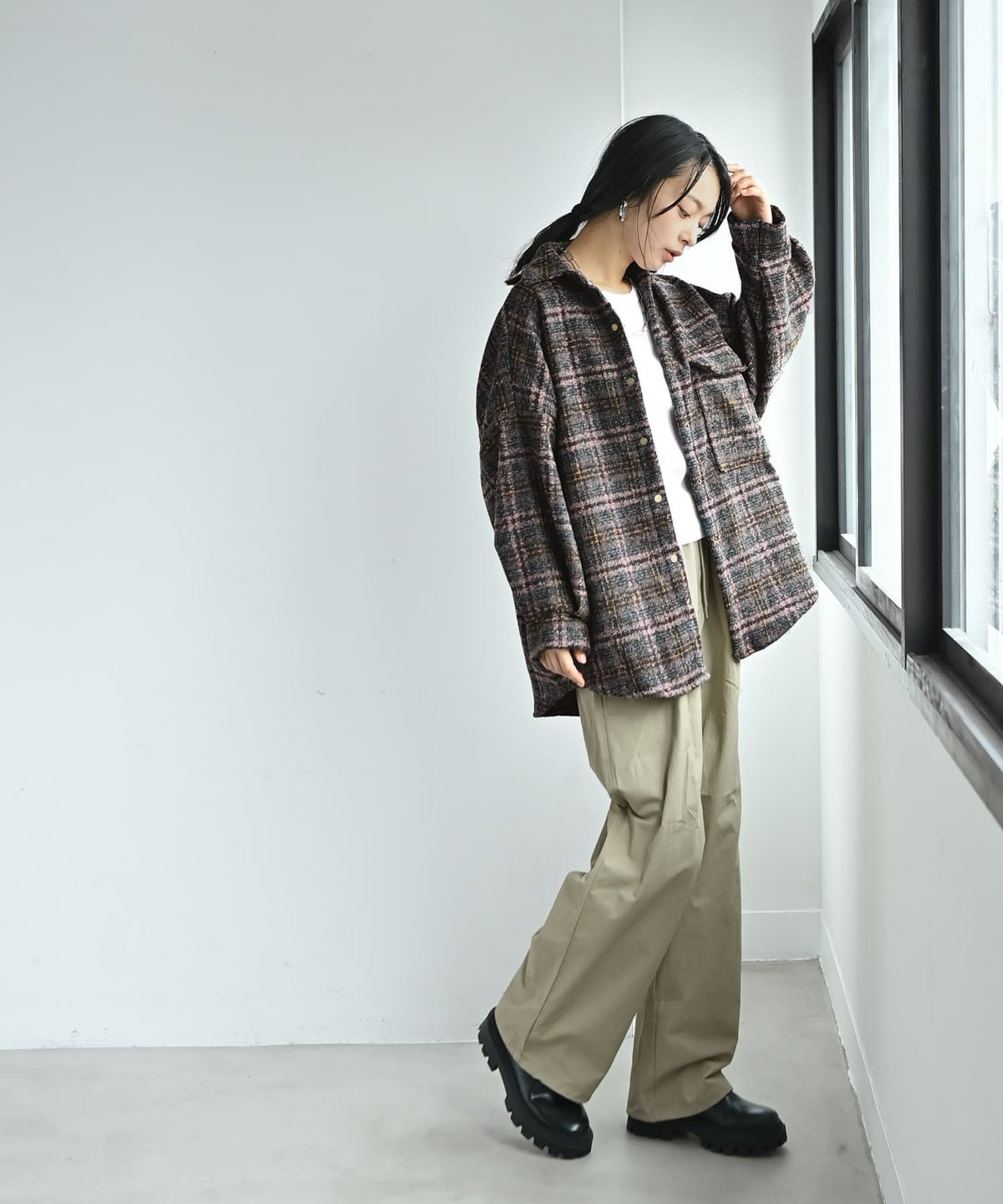 着用イメージ 167cm ピンク