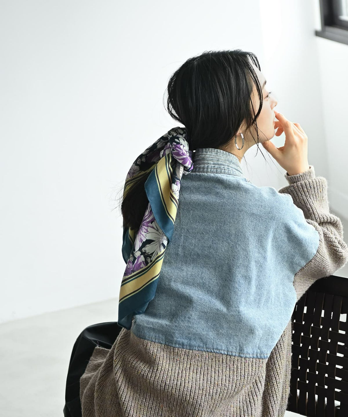 着用イメージ 167cm ブルー