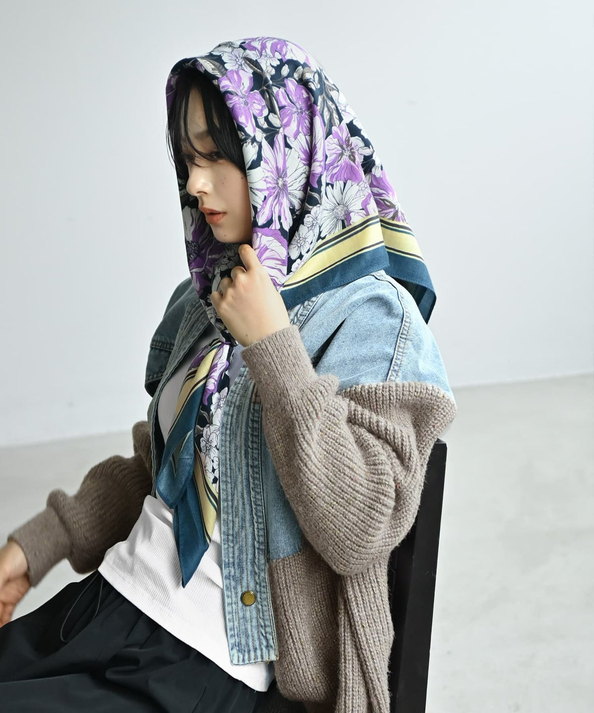 着用イメージ 167cm ブルー