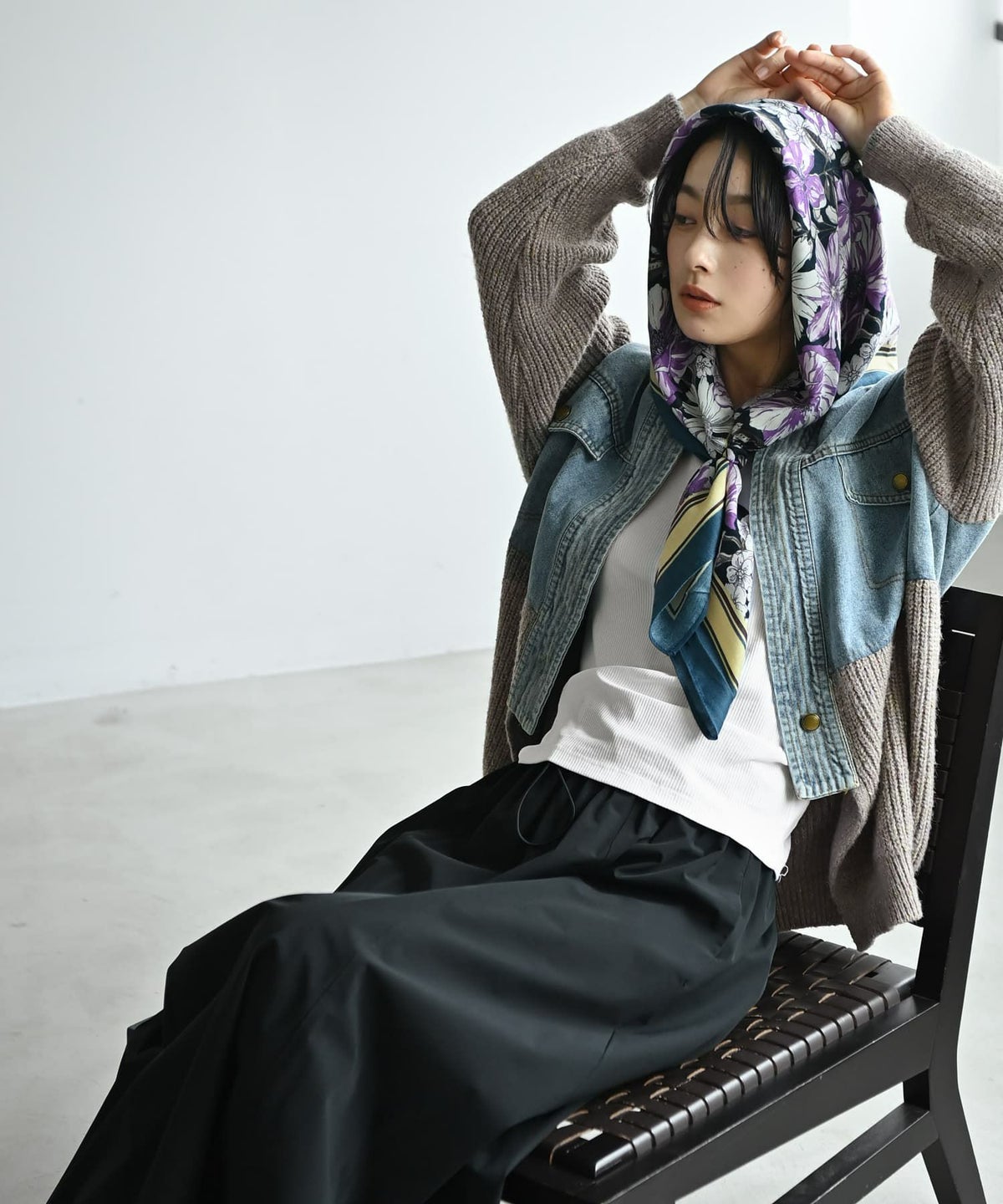 着用イメージ 167cm ブルー