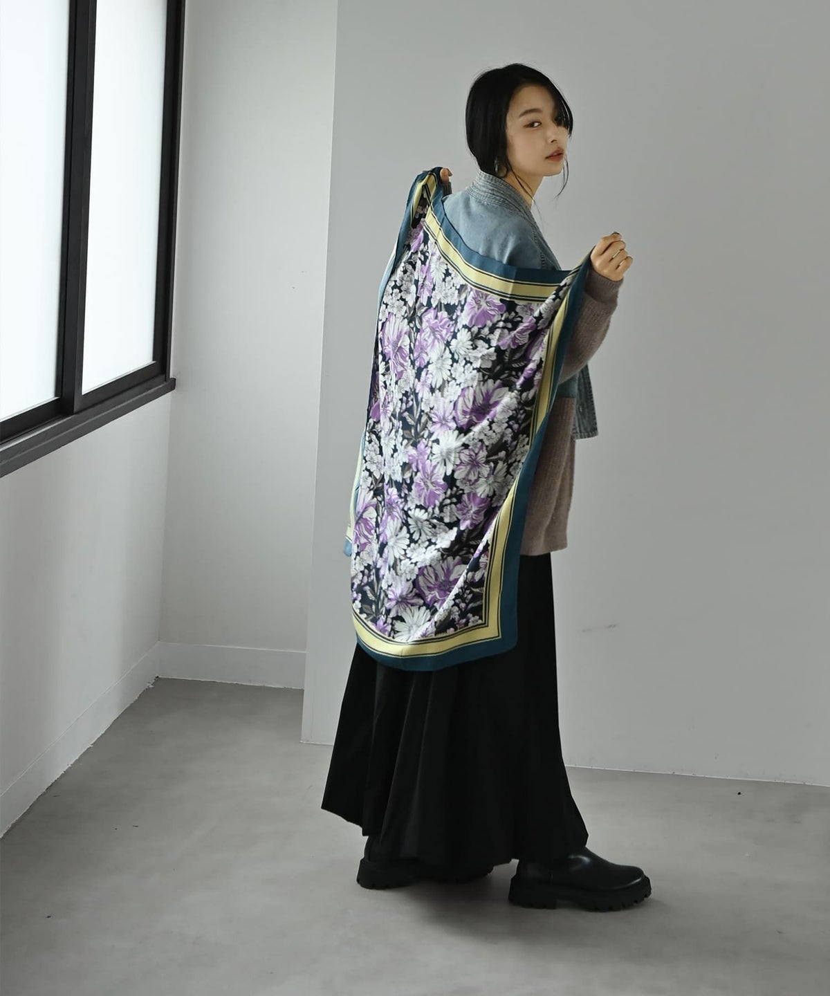 着用イメージ 167cm ブルー