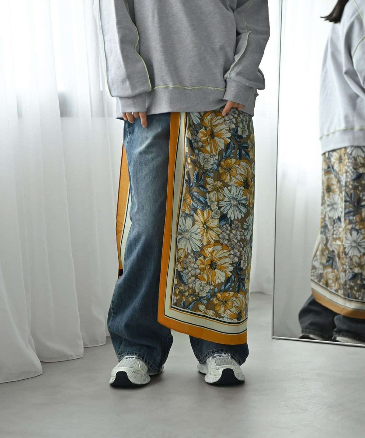 着用イメージ 167cm イエロー