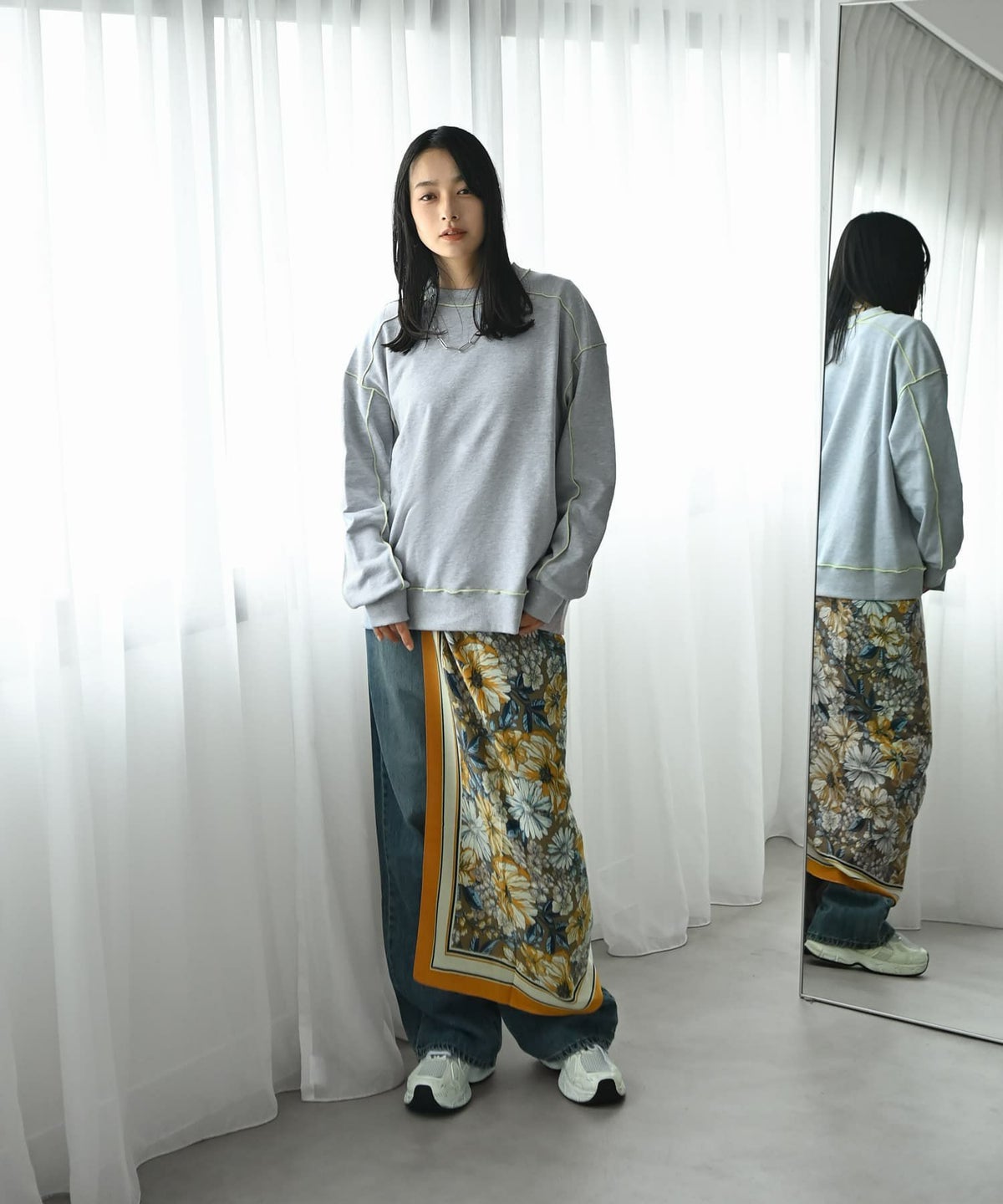 着用イメージ 167cm イエロー