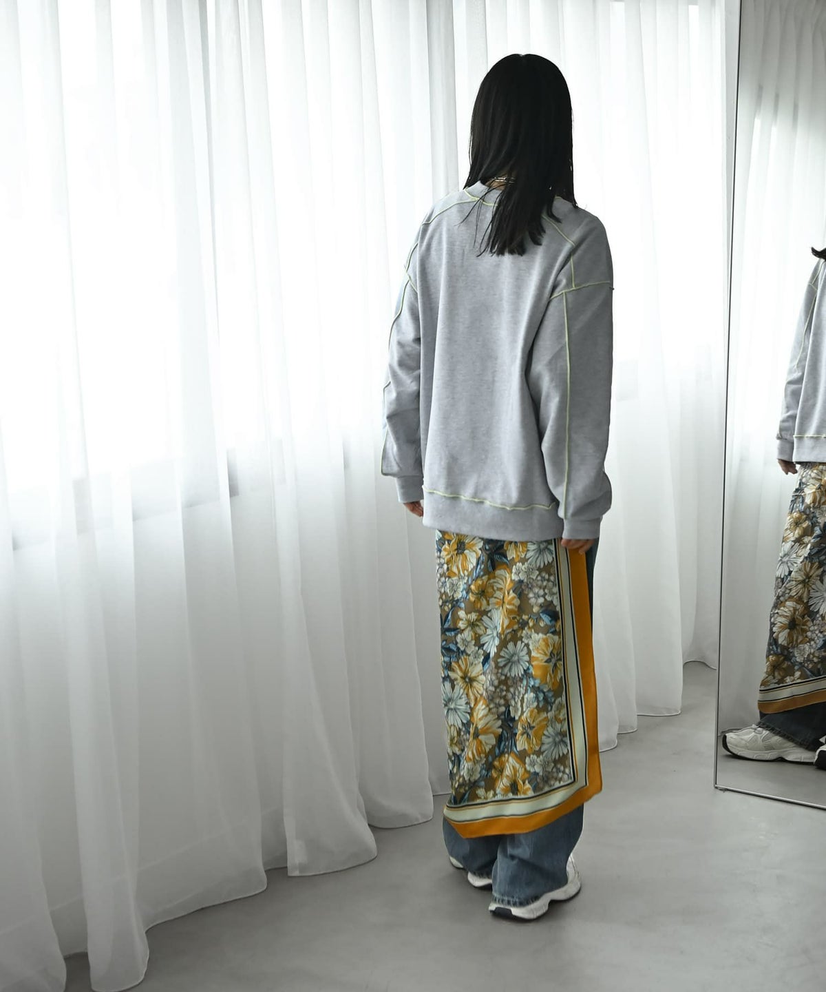 着用イメージ 167cm イエロー